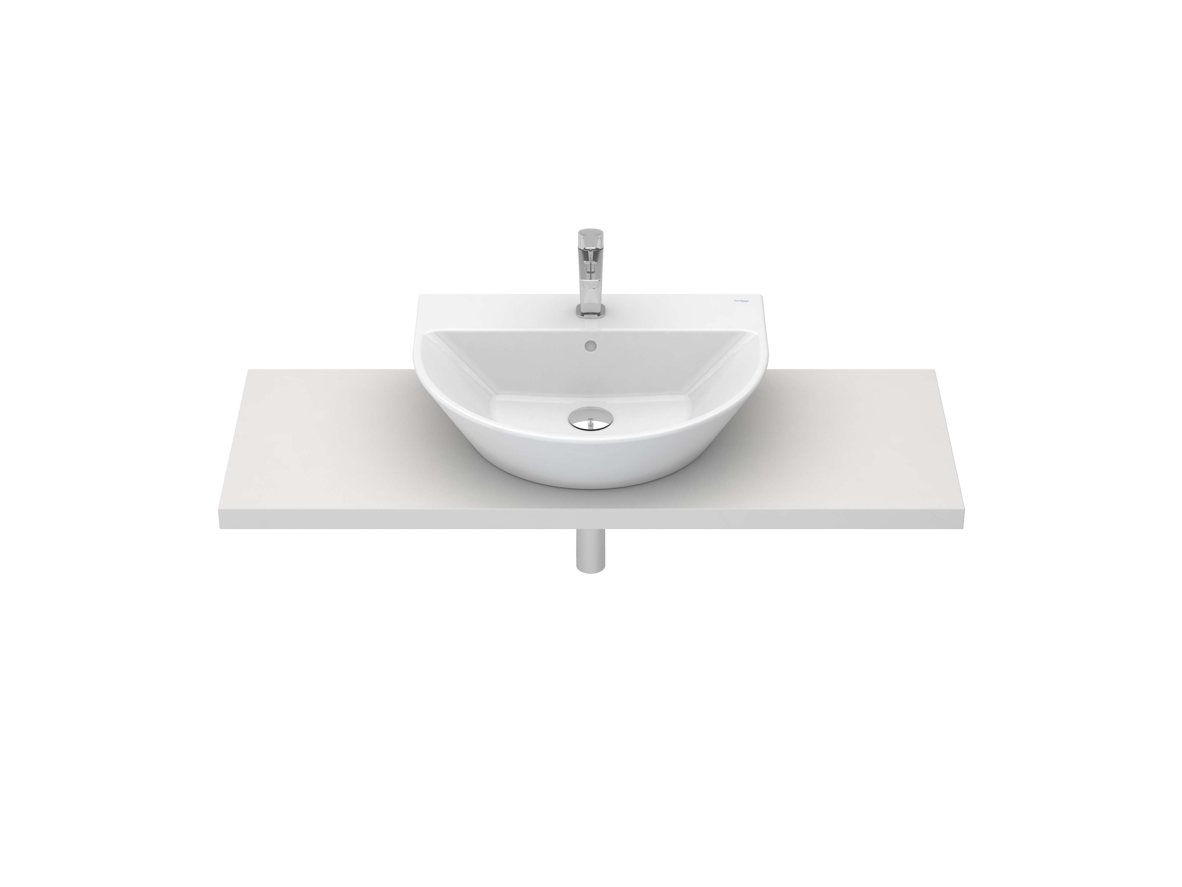 Countertop washbasins White LOFT S10205780700001 Sanitana