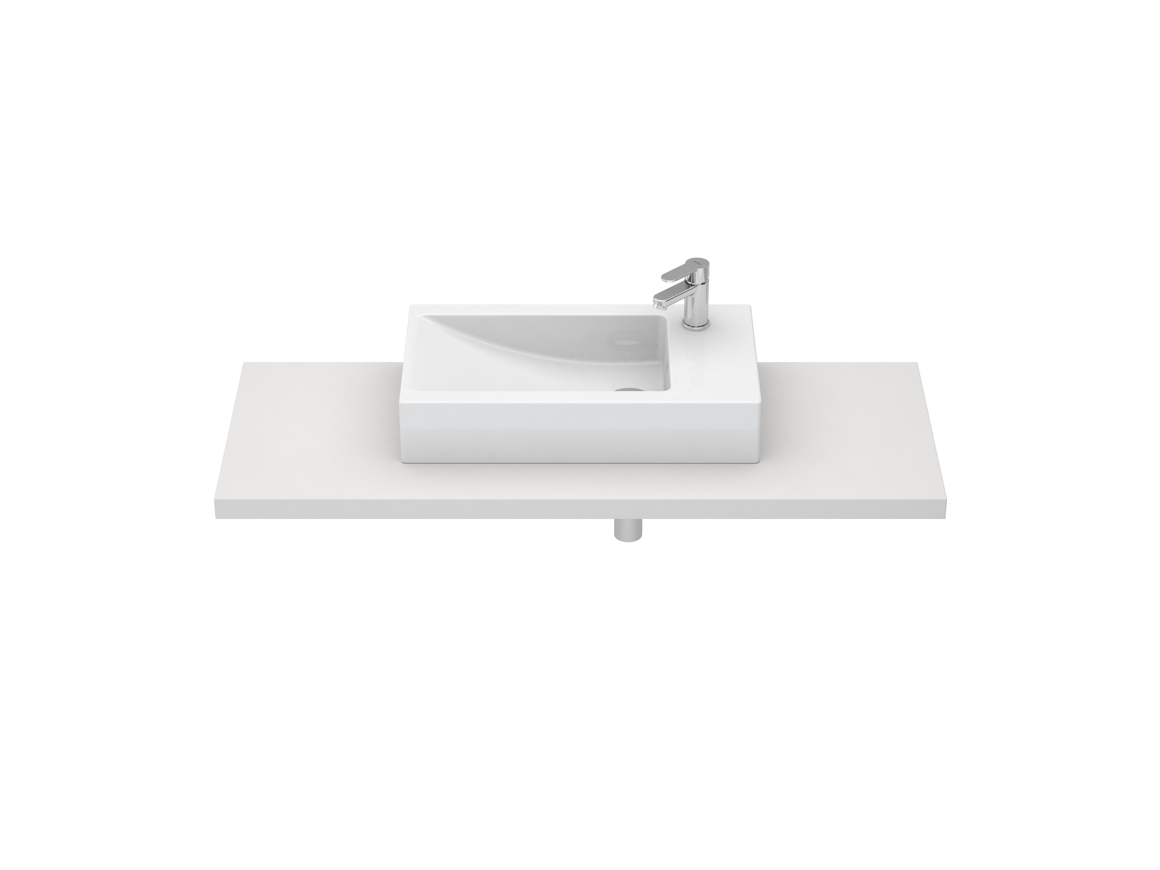 Wall-mounted washbasins White CUBIC S10066335900000 Sanitana