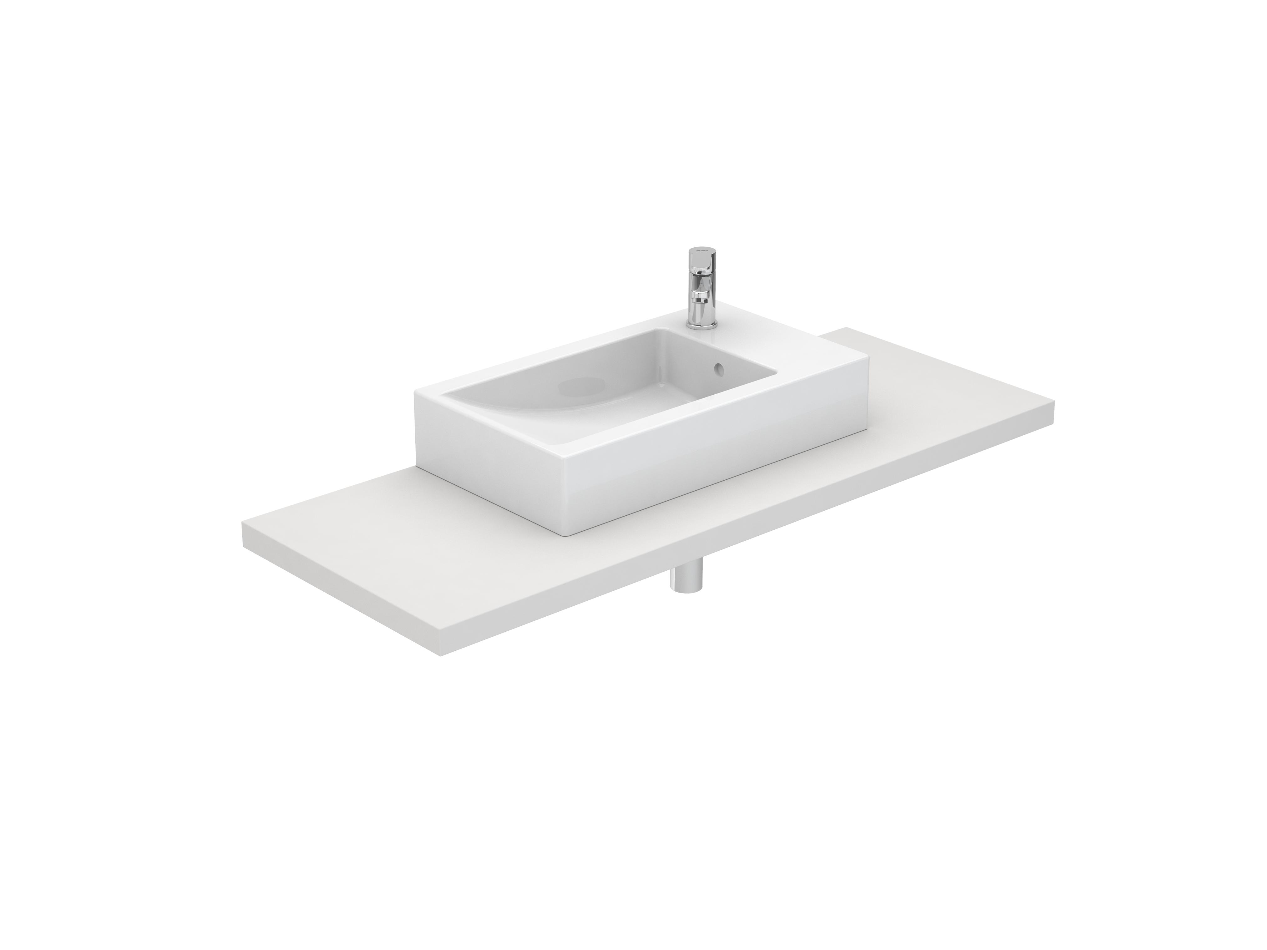 Wall-mounted washbasins White CUBIC S10066335900000 Sanitana