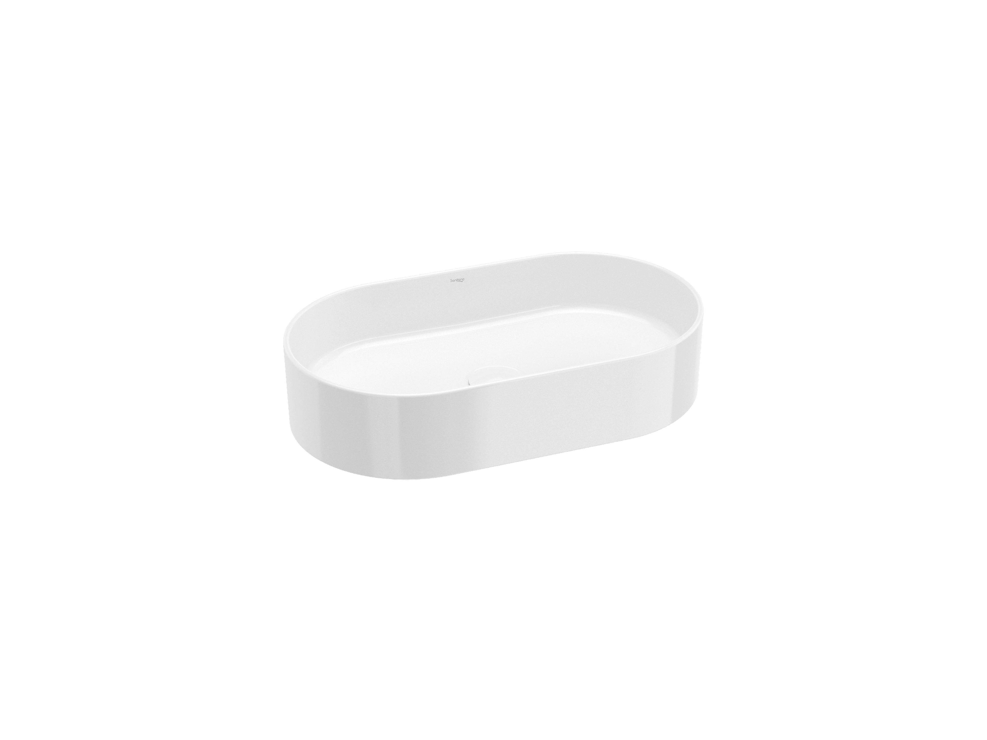 Countertop washbasins White HALO S10218700000000 Sanitana