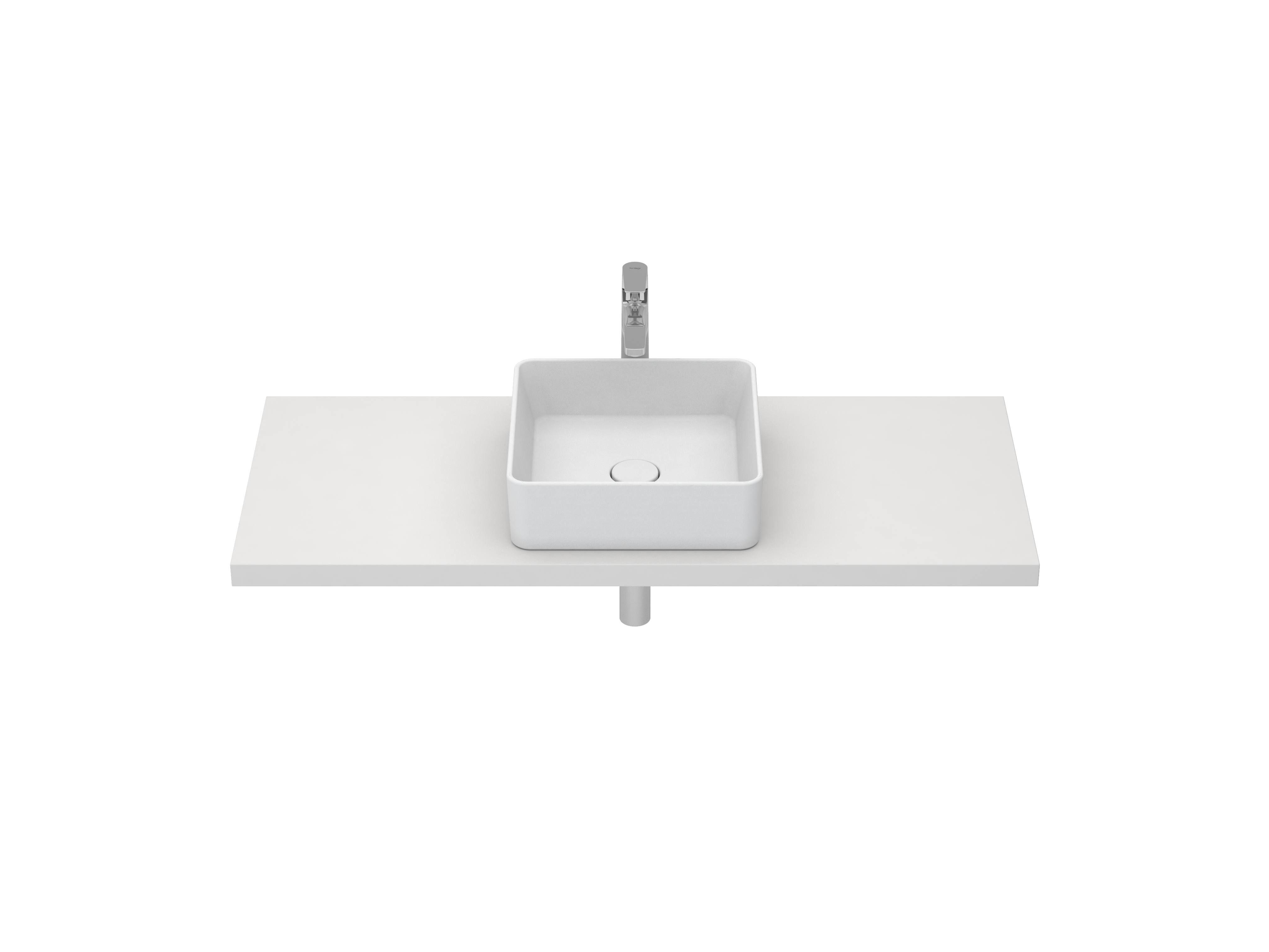 Countertop washbasins Matt white HALO S10209150406400 Sanitana