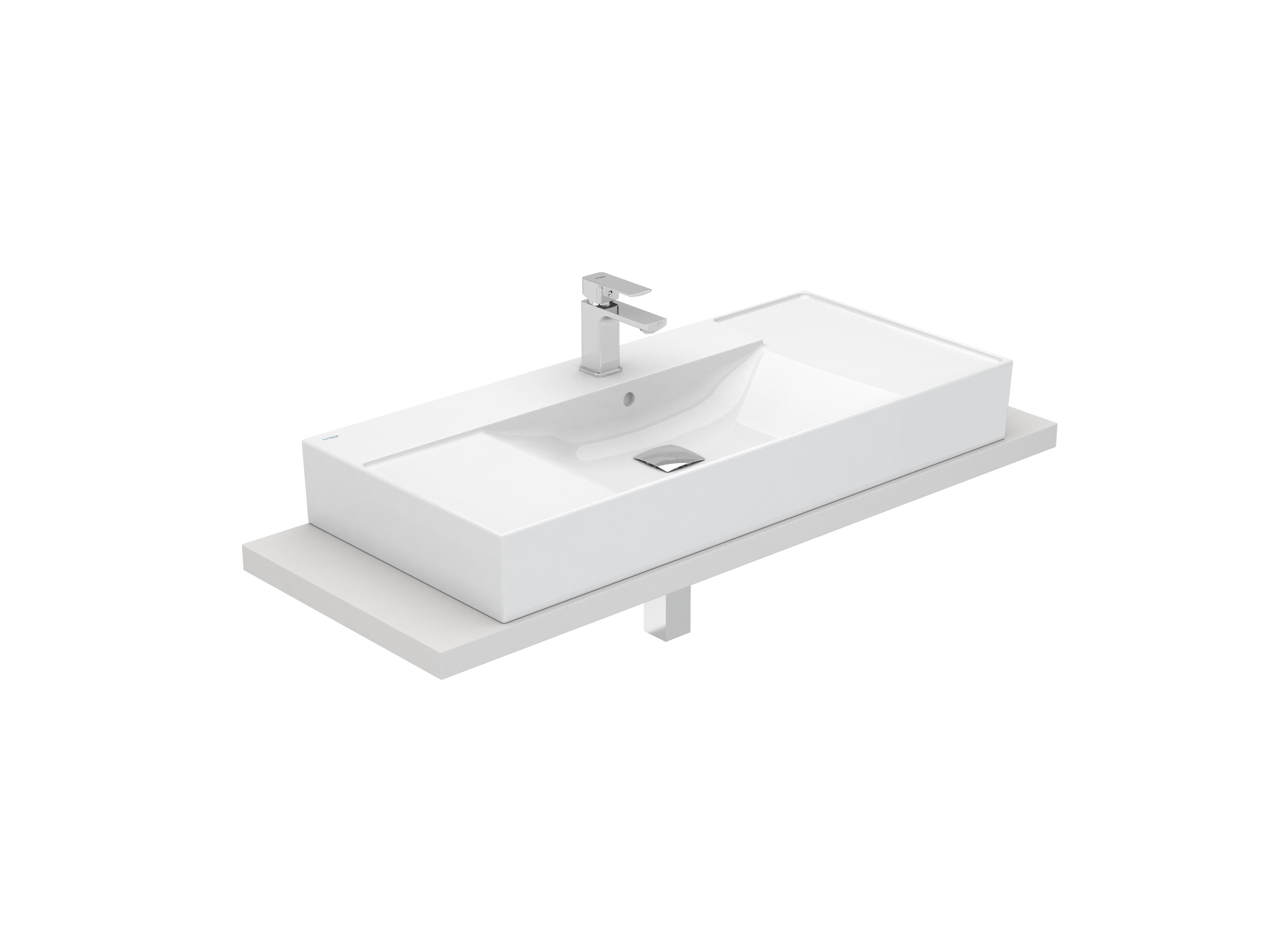 Countertop washbasins White ALBUS S10200916400000 Sanitana