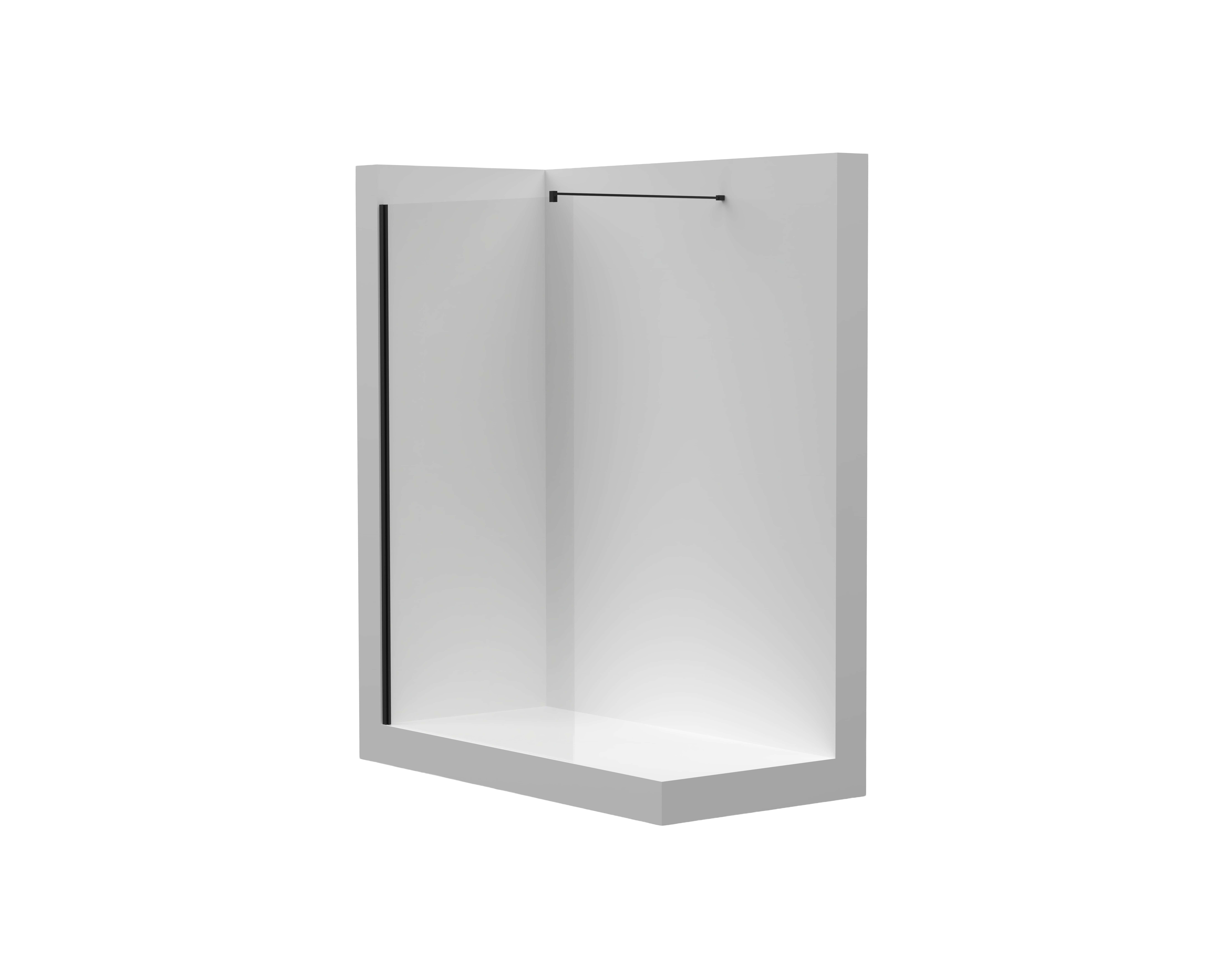 Shower enclosure pannels Matt black FREE S60225800016M00 Sanitana