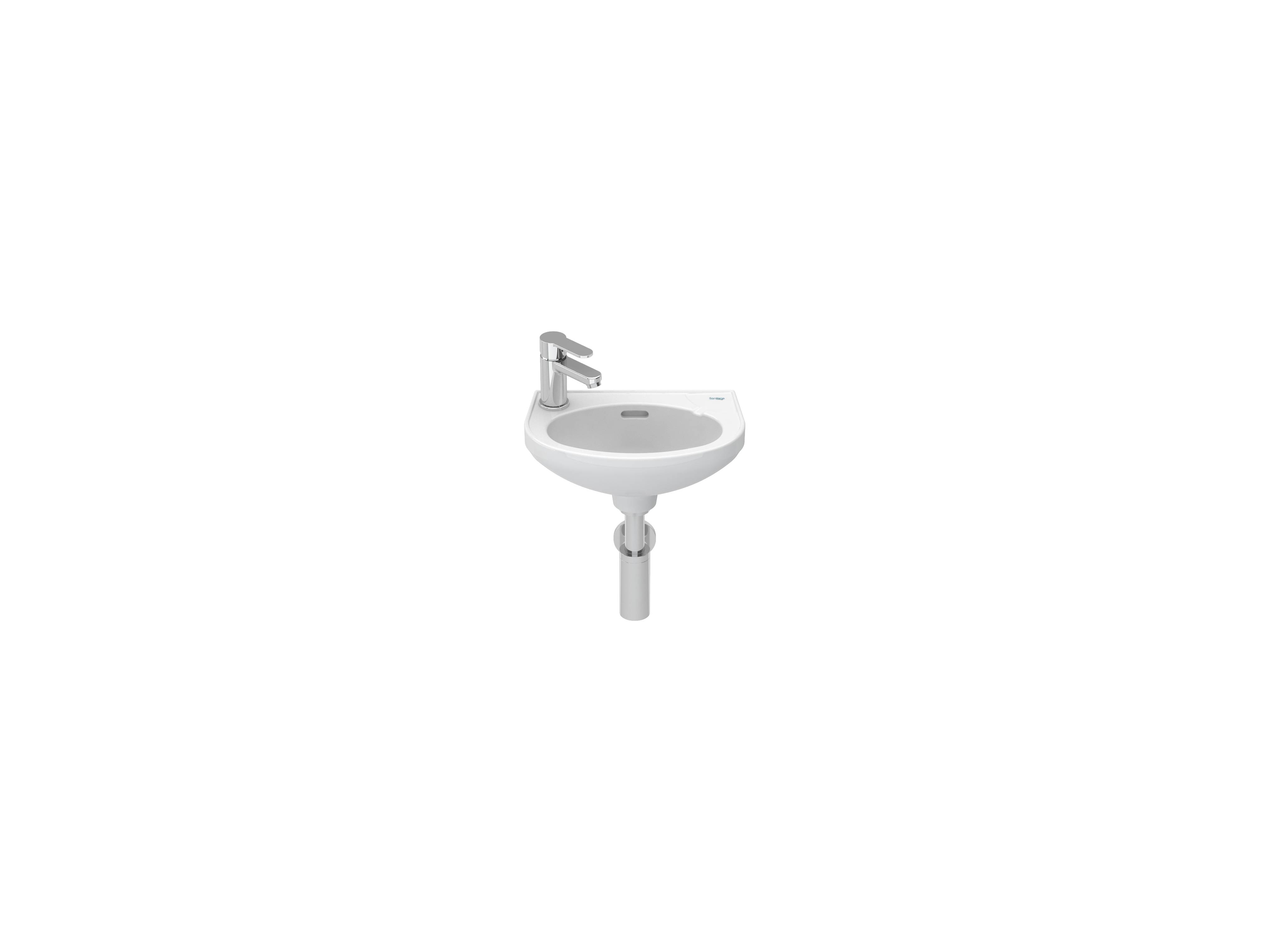 Wall-mounted washbasins White CENT S10071516900000 Sanitana