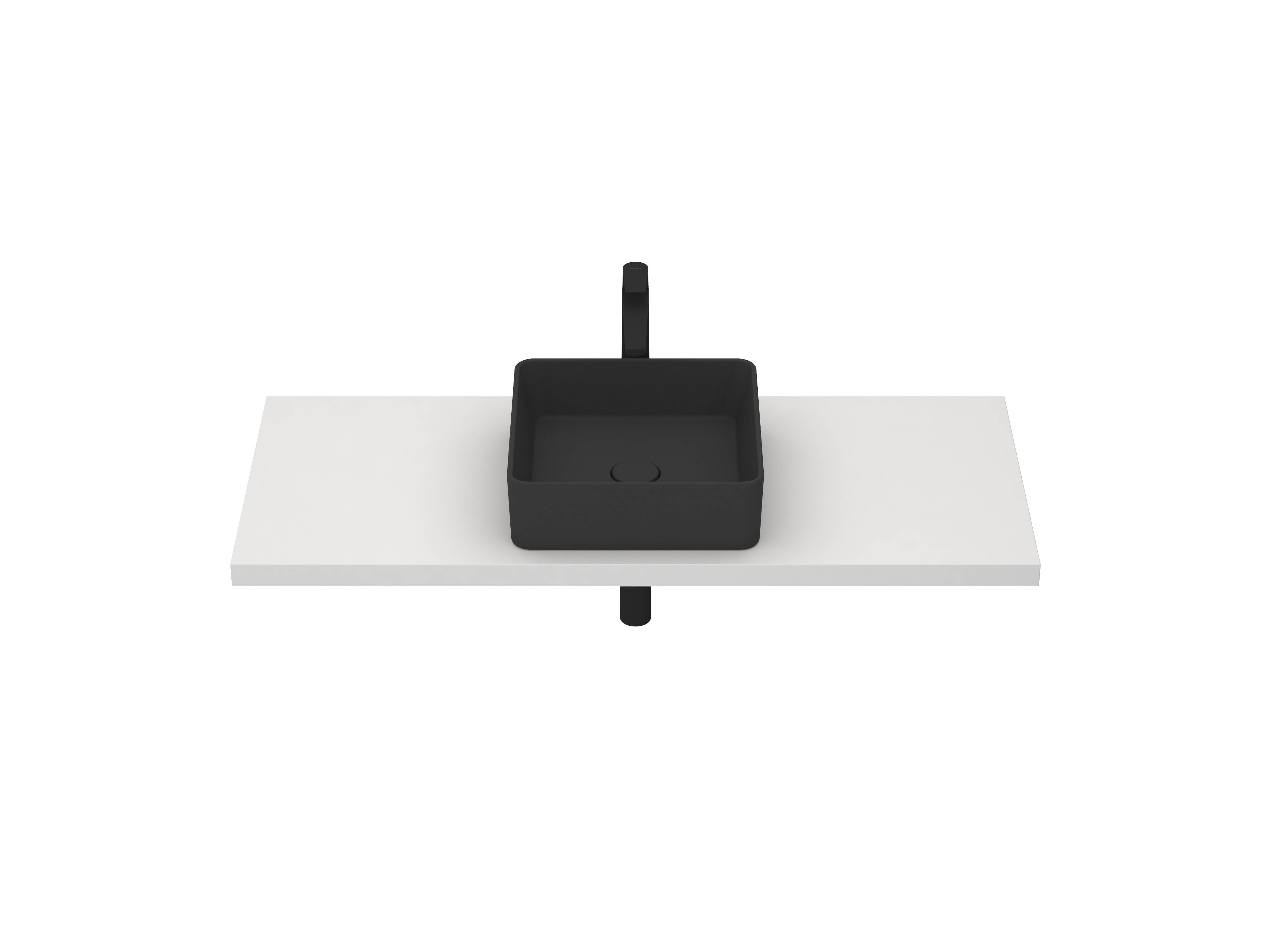 Countertop washbasins Matt black HALO S10209150407800 Sanitana
