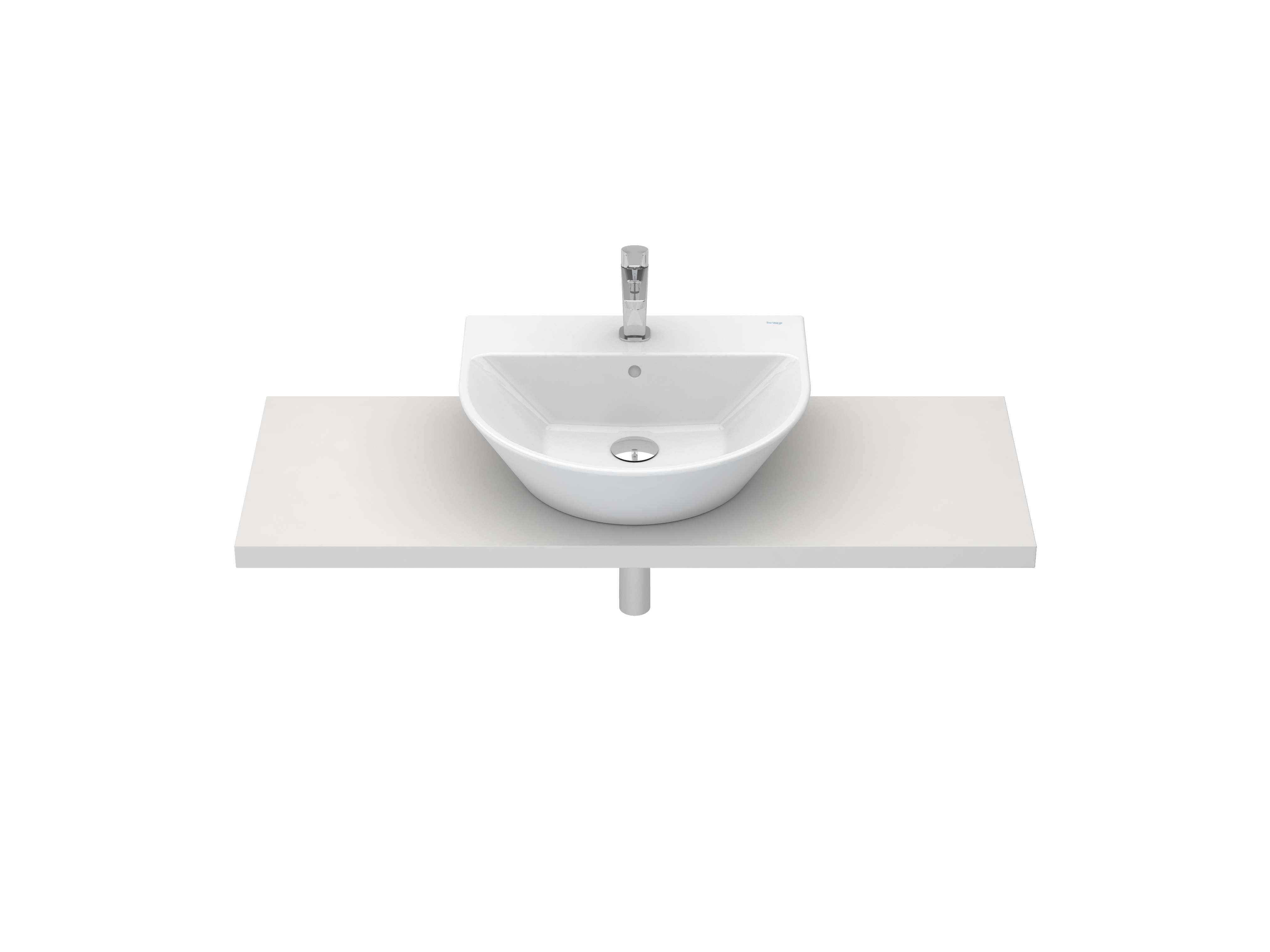 Countertop washbasins White LOFT S10205880700001 Sanitana
