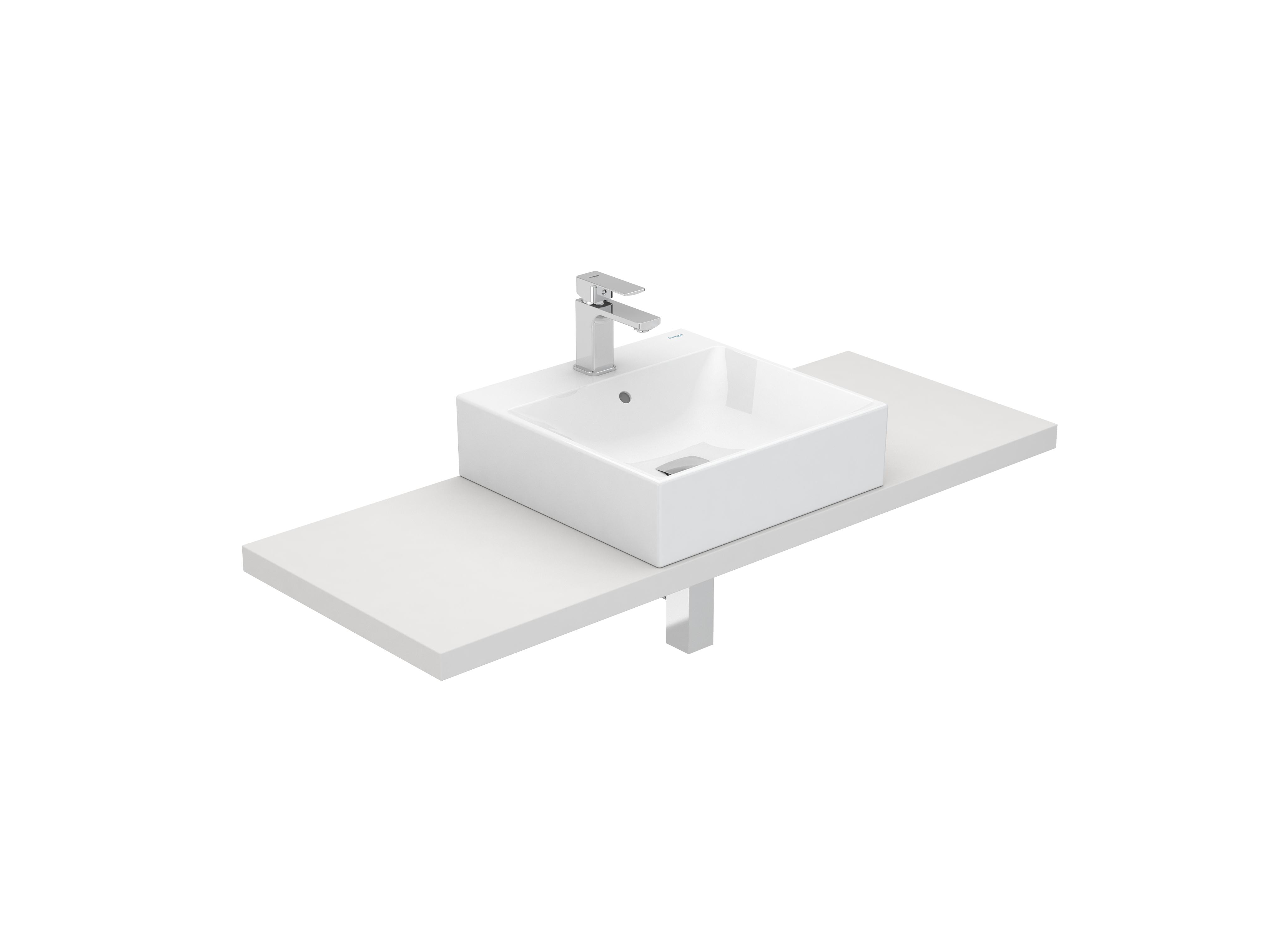 Countertop washbasins White ALBUS S10085080800000 Sanitana
