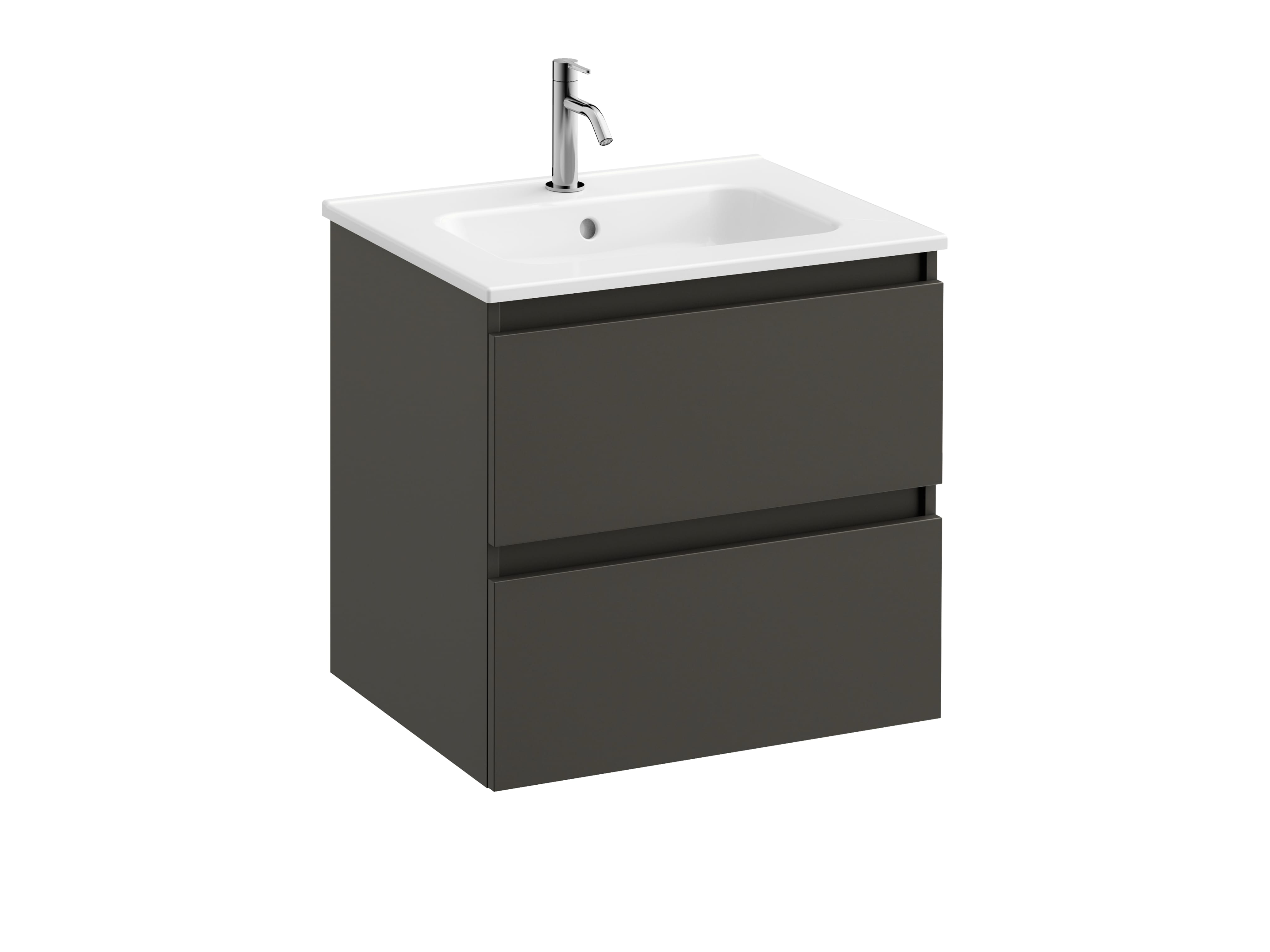 Vanity units with washbasin Anthracite MAPLE S70205703105901 Sanitana