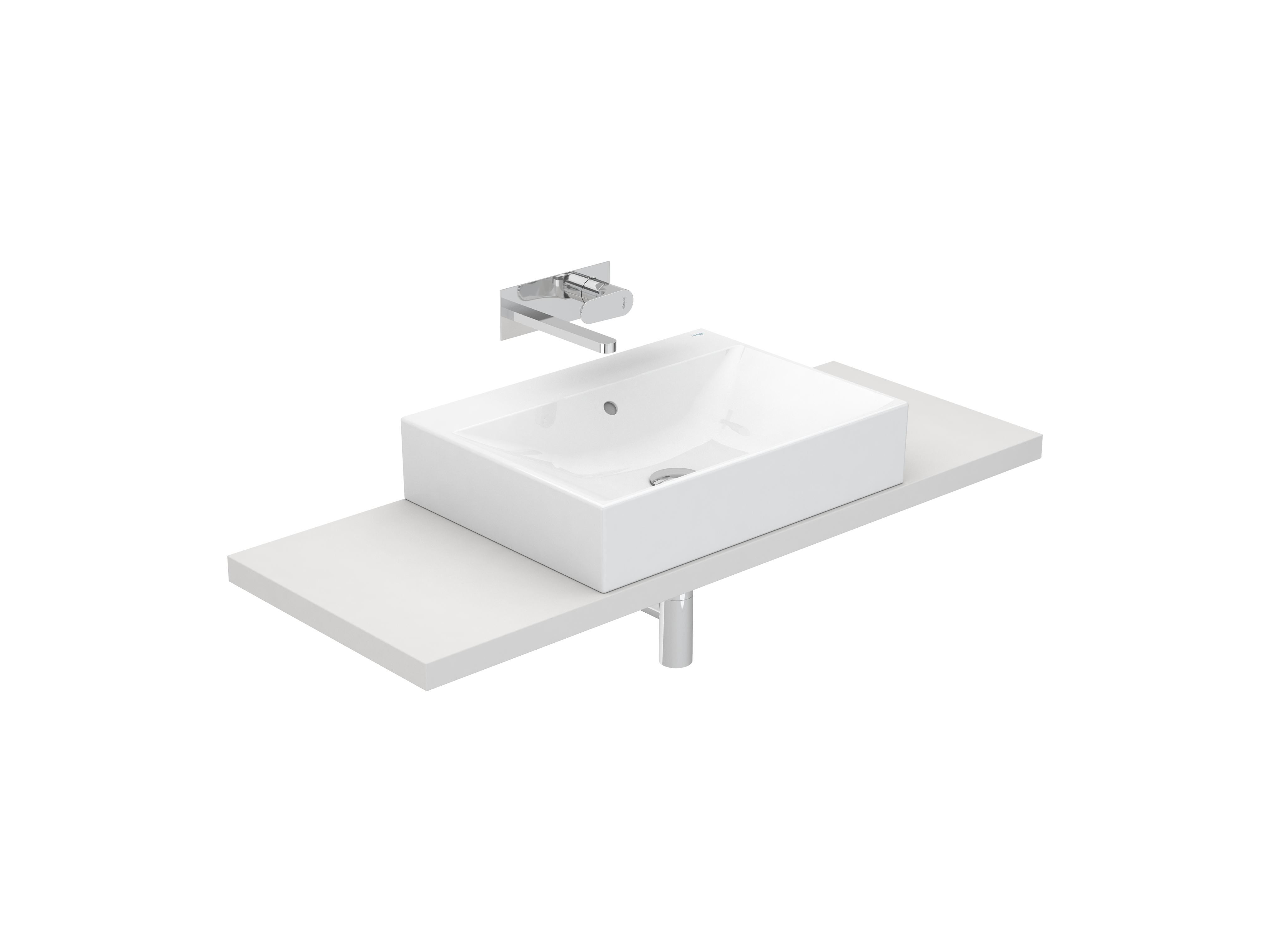 Countertop washbasins White ALBUS S10085181100000 Sanitana