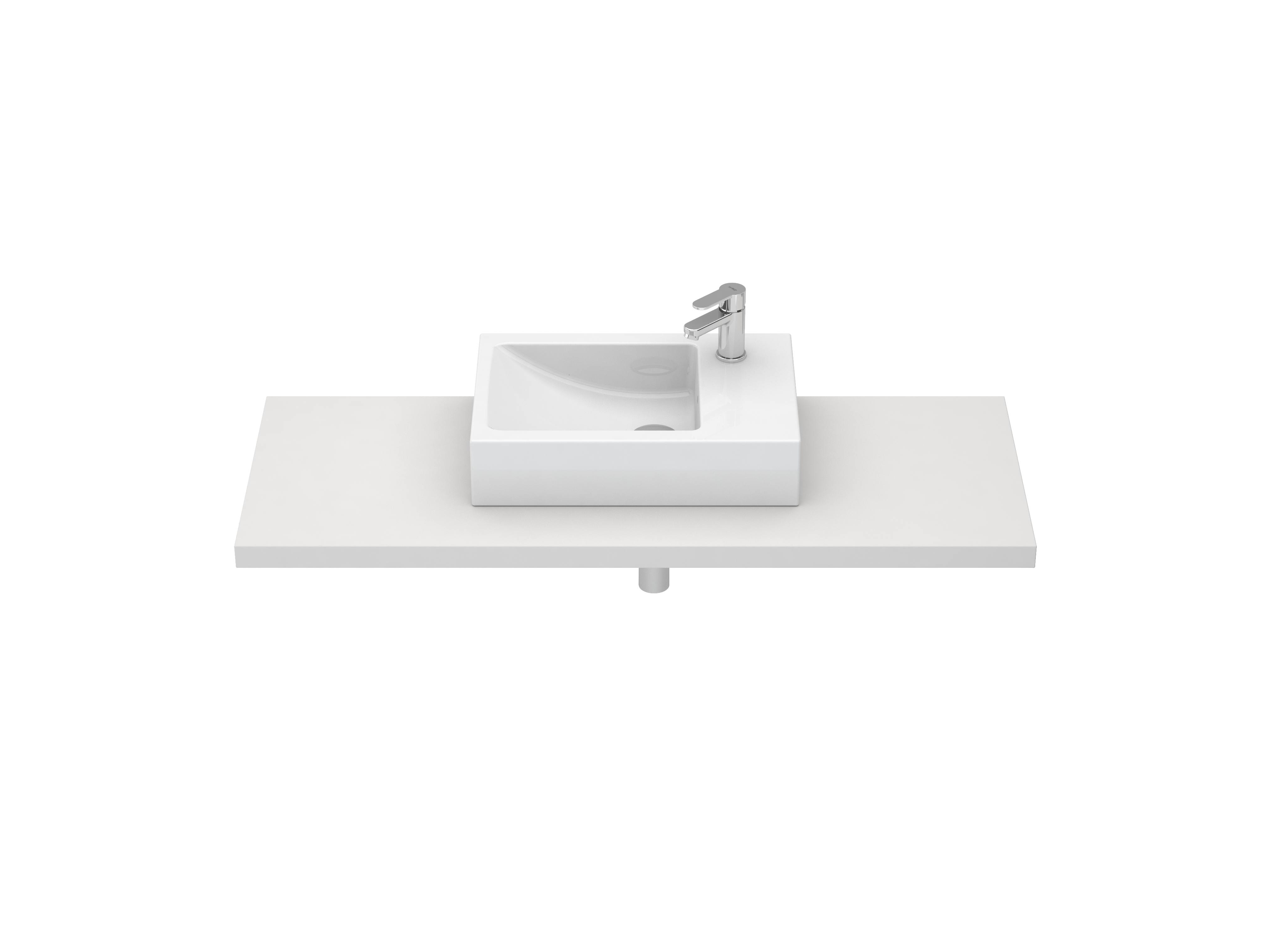 Wall-mounted washbasins White CUBIC S10066235900000 Sanitana