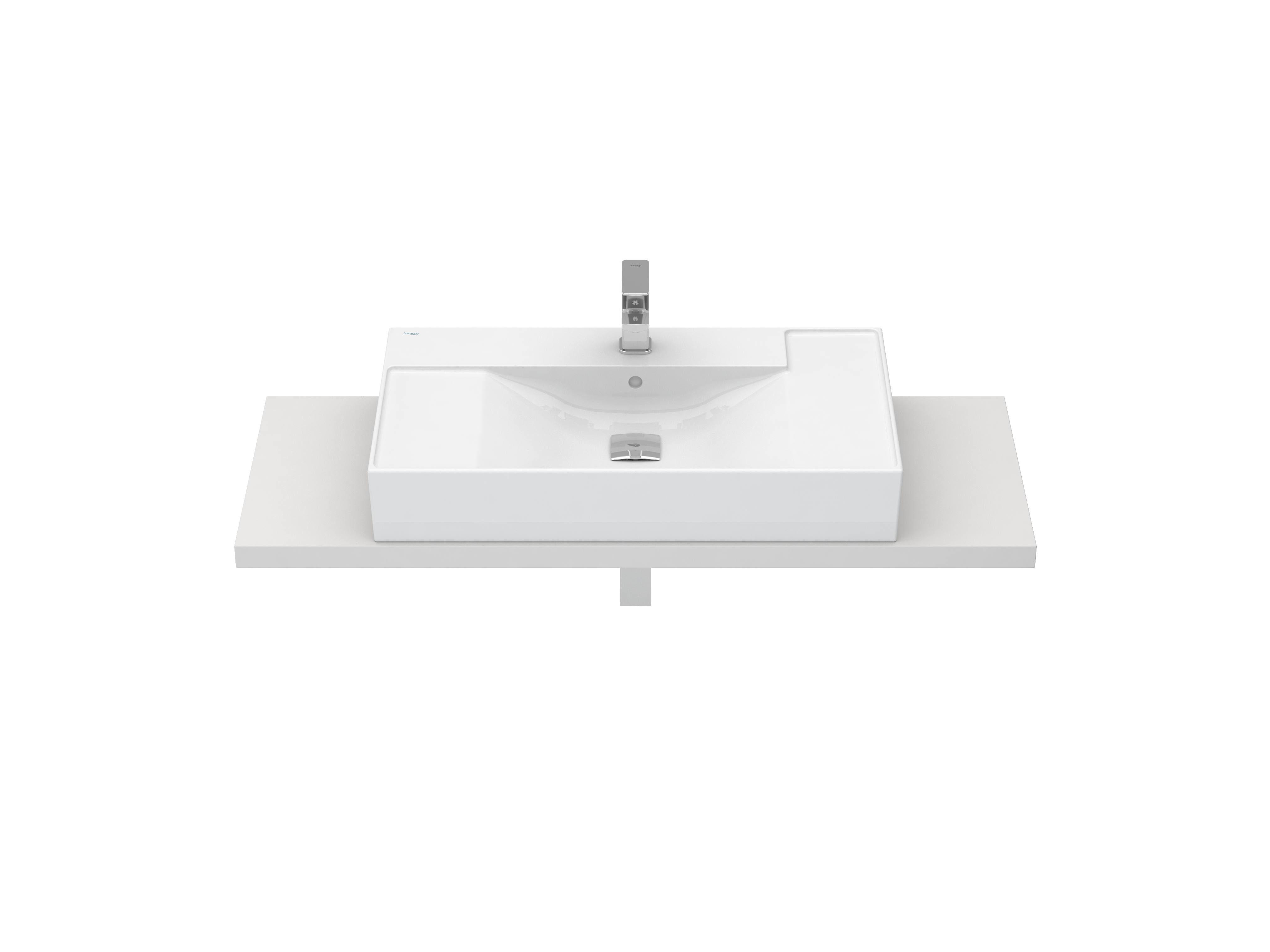Countertop washbasins White ALBUS S10200216400000 Sanitana