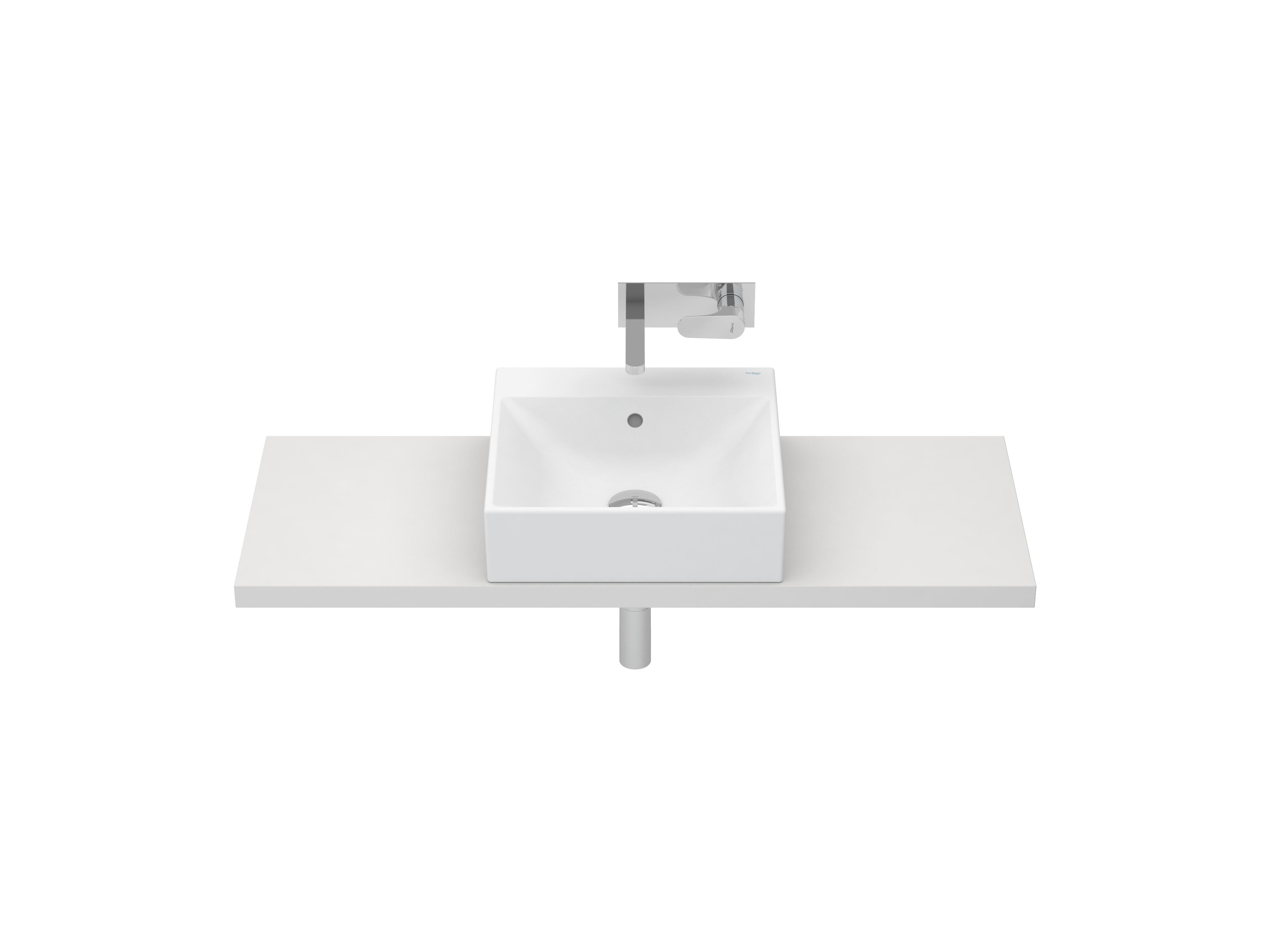 Countertop washbasins White ALBUS S10085081100000 Sanitana