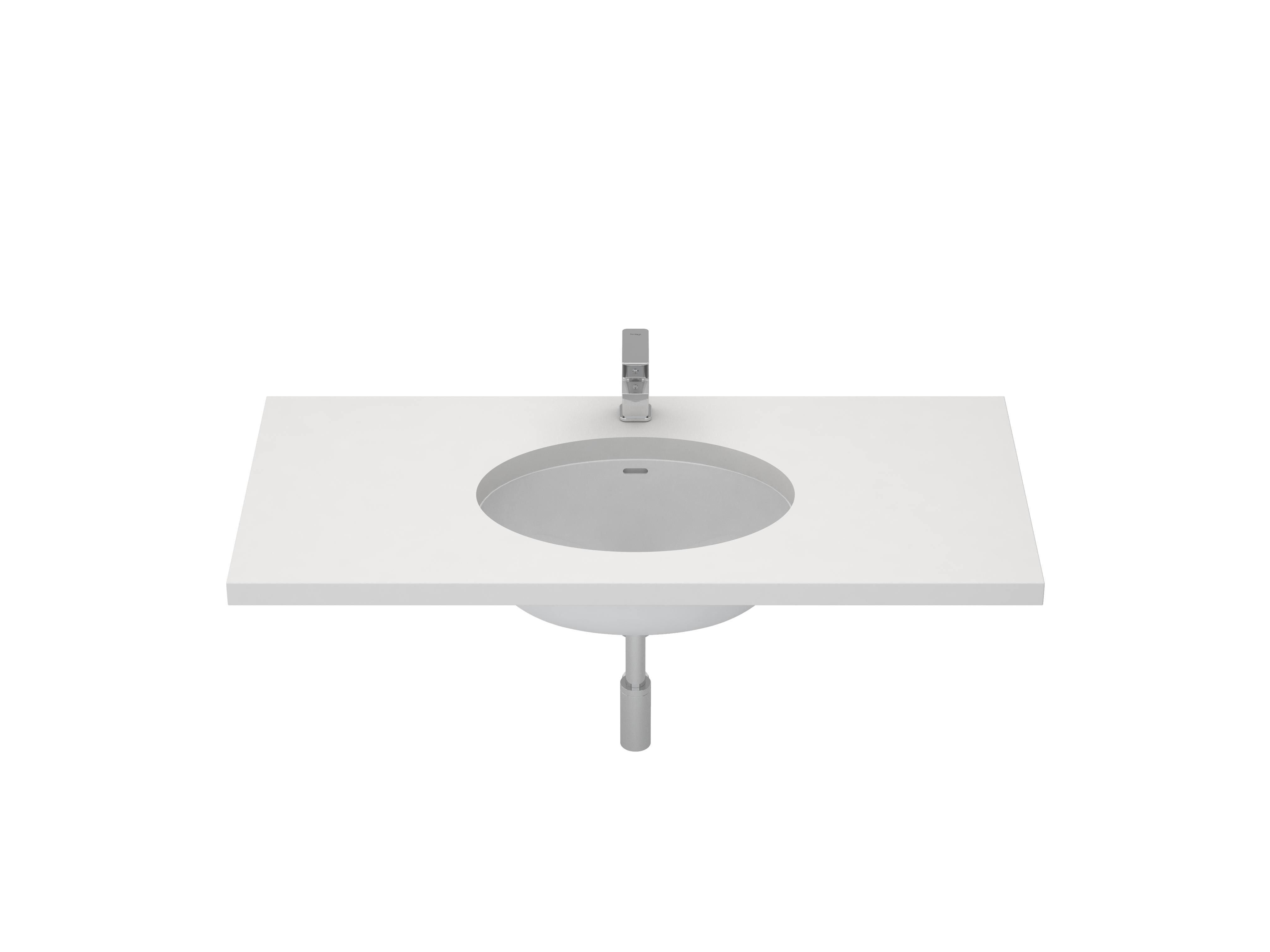 Under-counter recessed washbasins White ANADIA S10060630500000 Sanitana