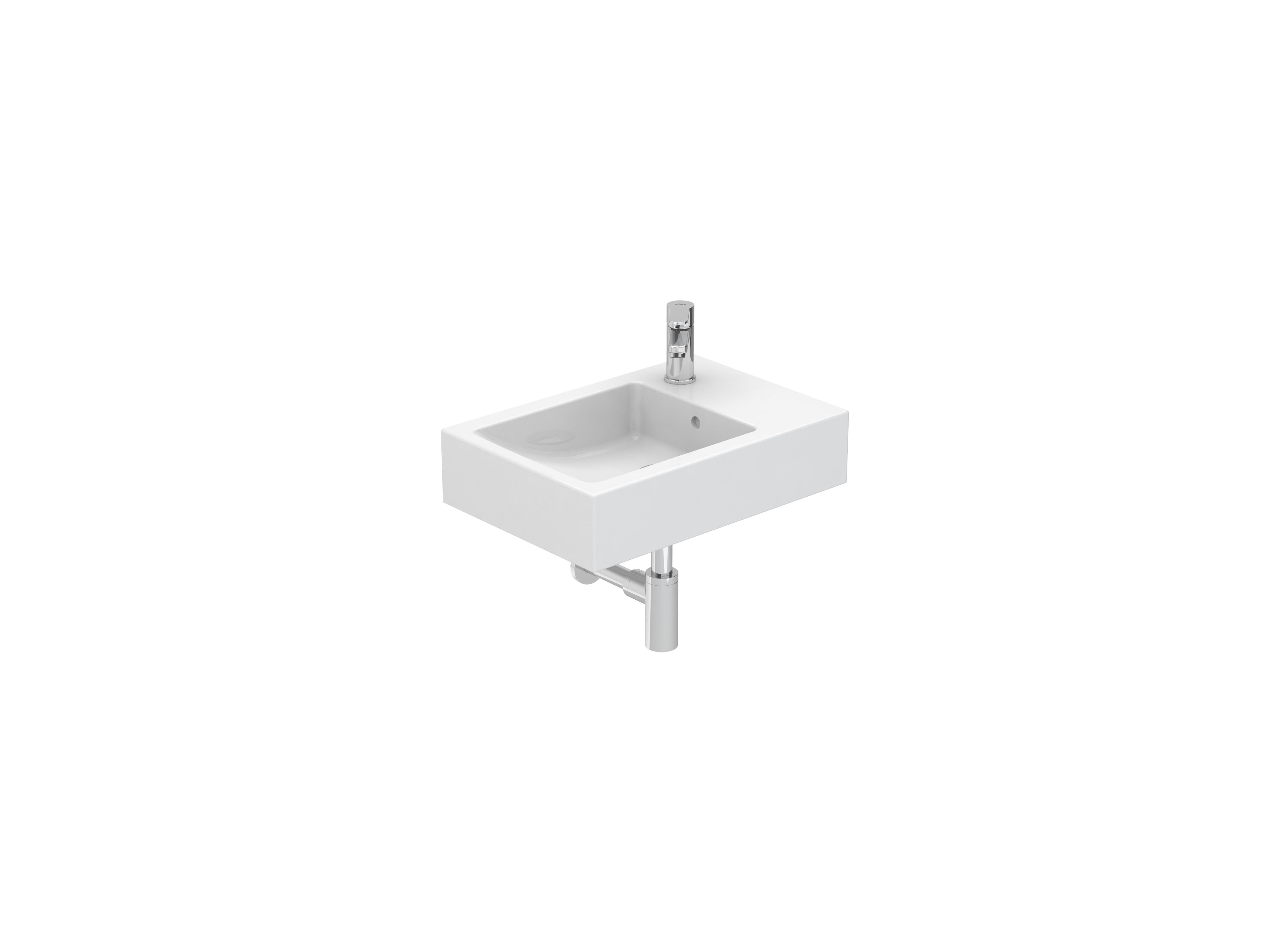 Wall-mounted washbasins White CUBIC S10066235900000 Sanitana