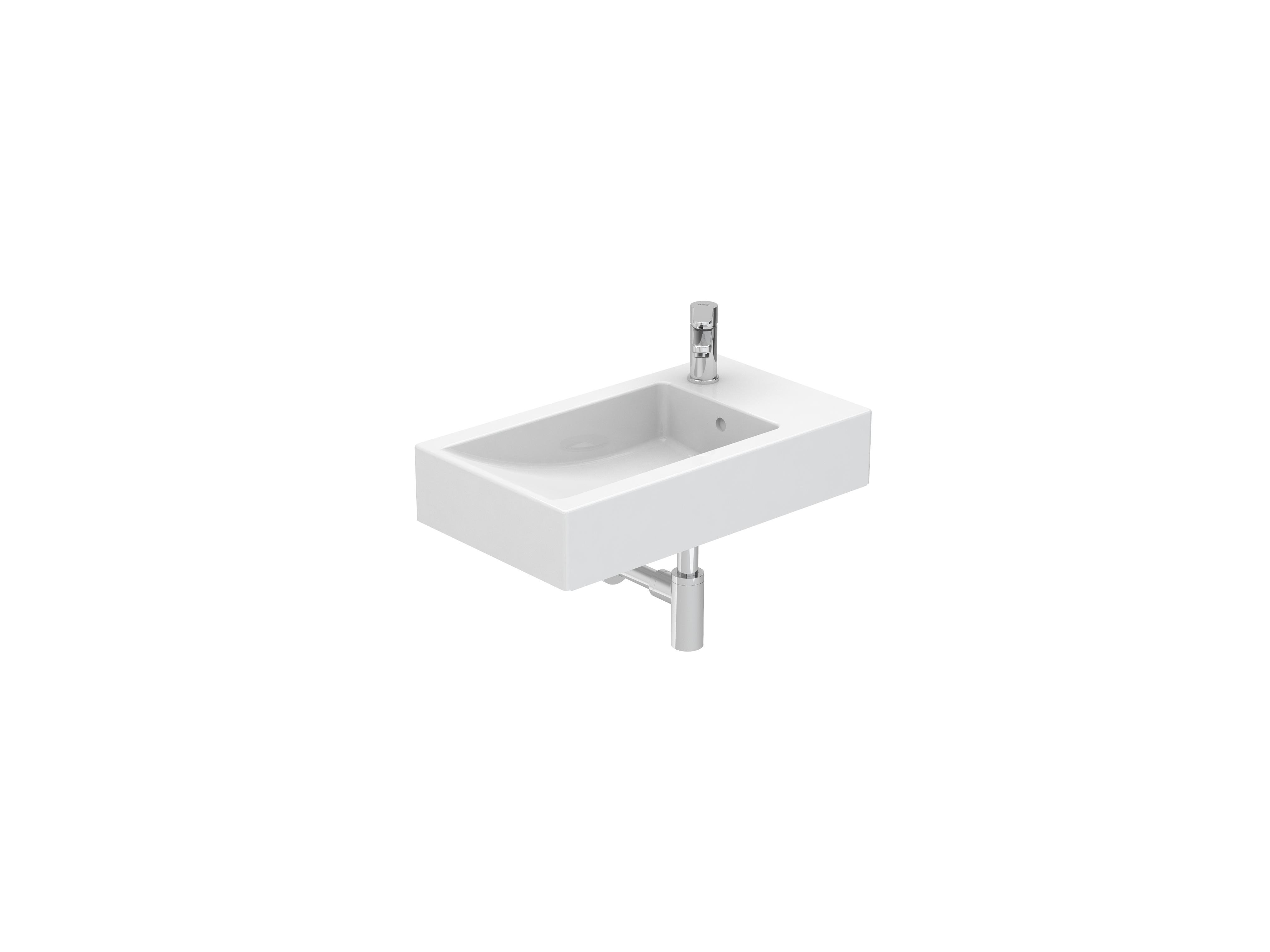 Wall-mounted washbasins White CUBIC S10066335900000 Sanitana