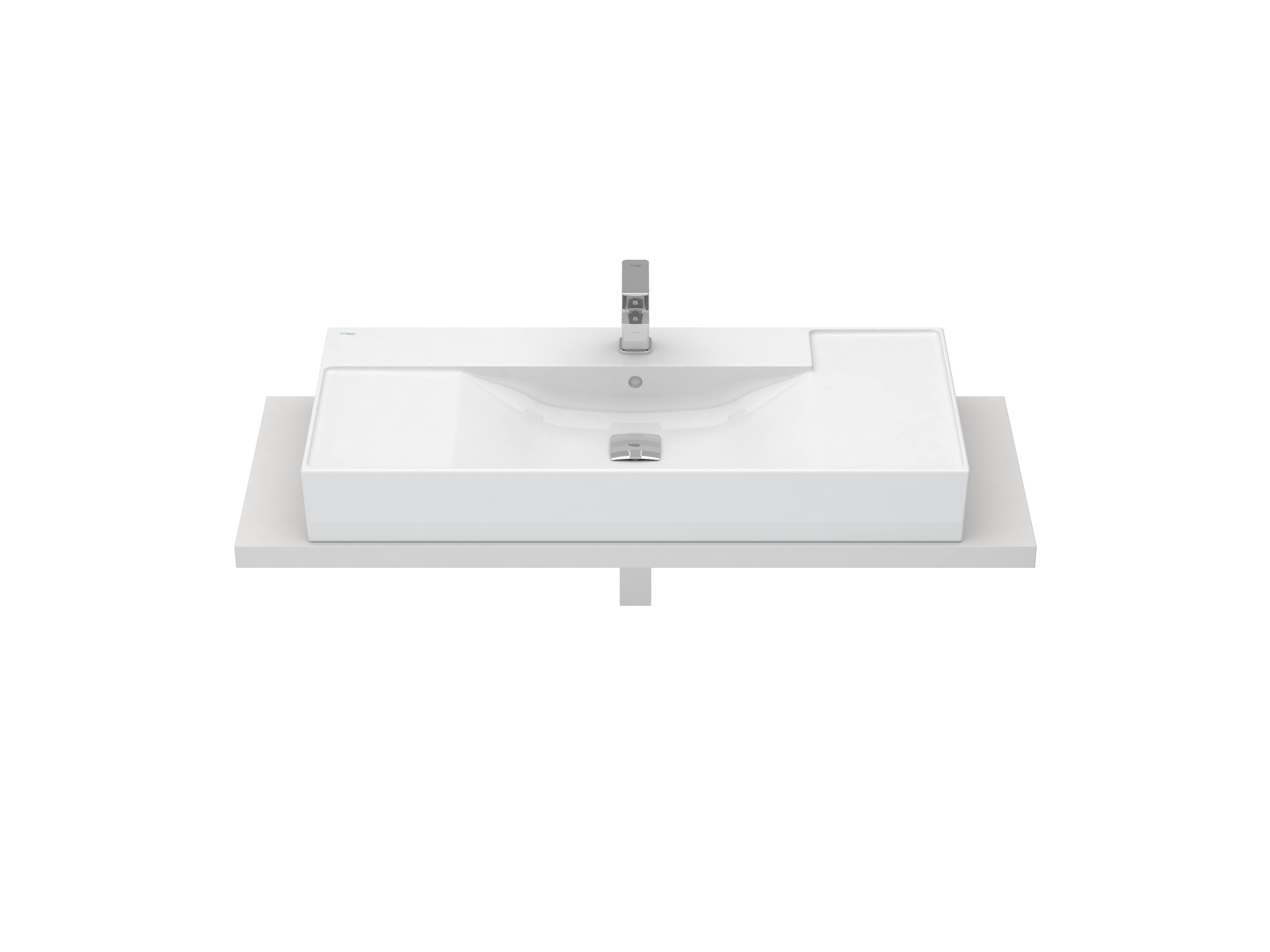 Countertop washbasins White ALBUS S10200916400000 Sanitana