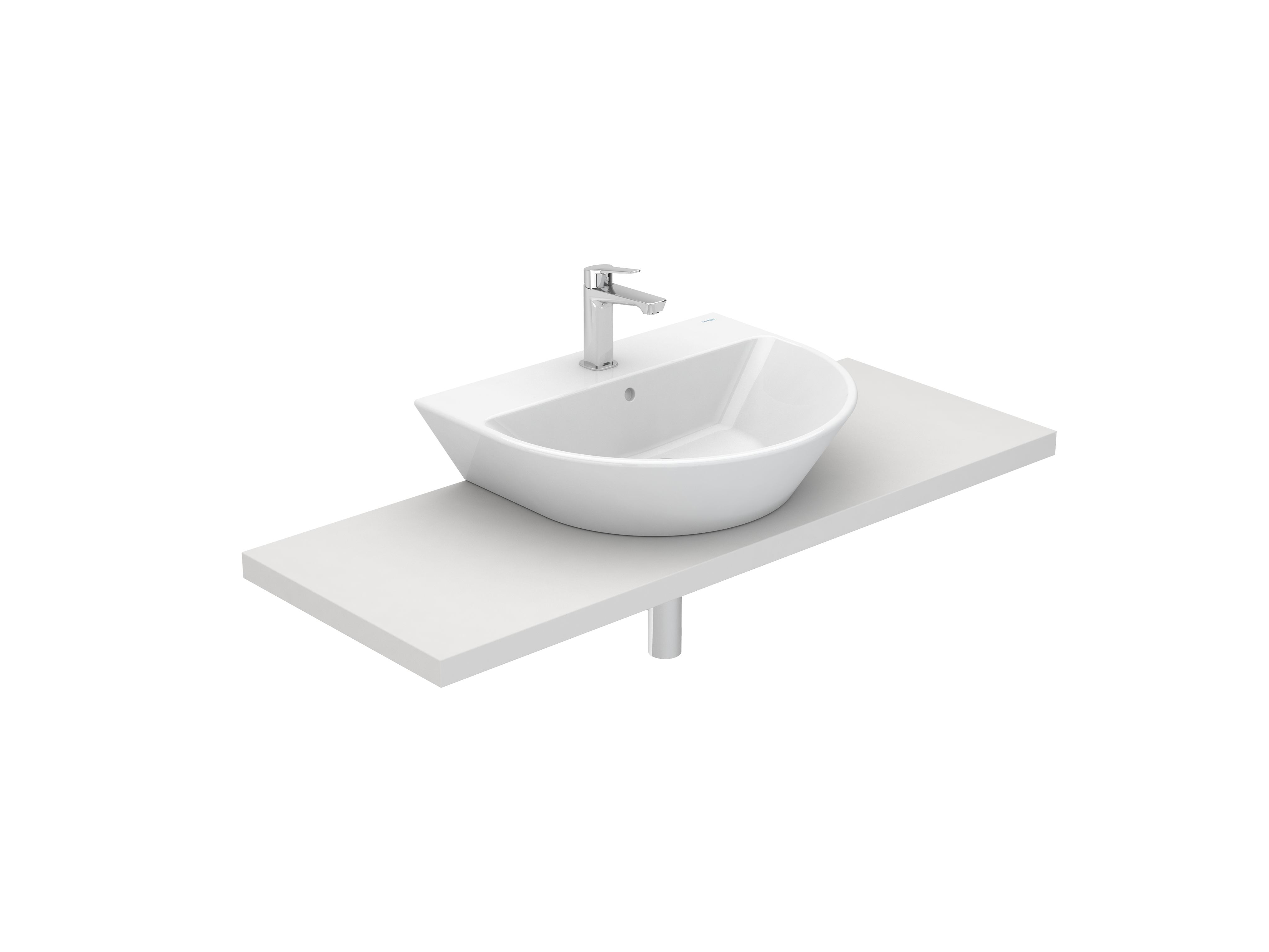 Countertop washbasins White LOFT S10205780700001 Sanitana