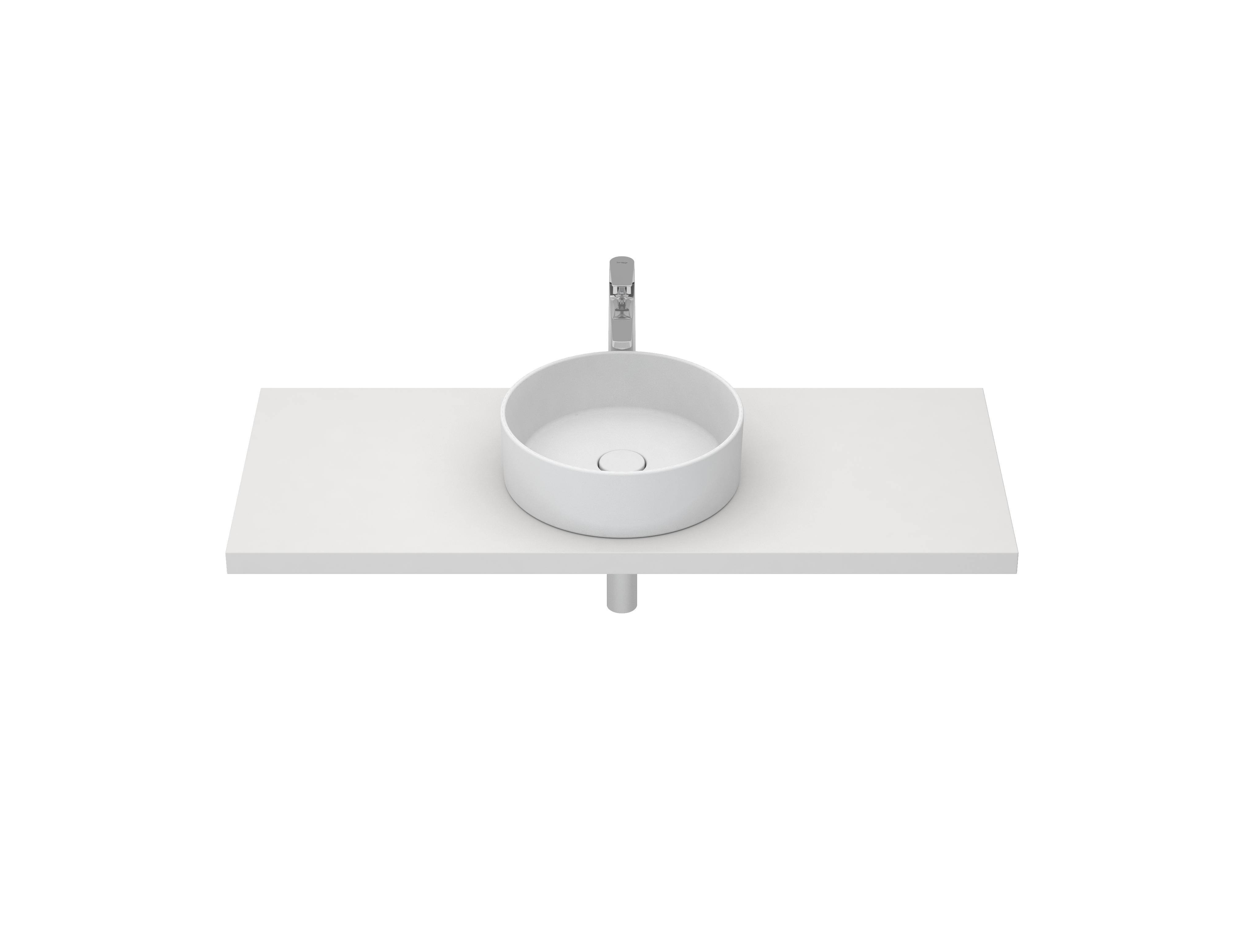 Countertop washbasins Matt white HALO S10209050406400 Sanitana