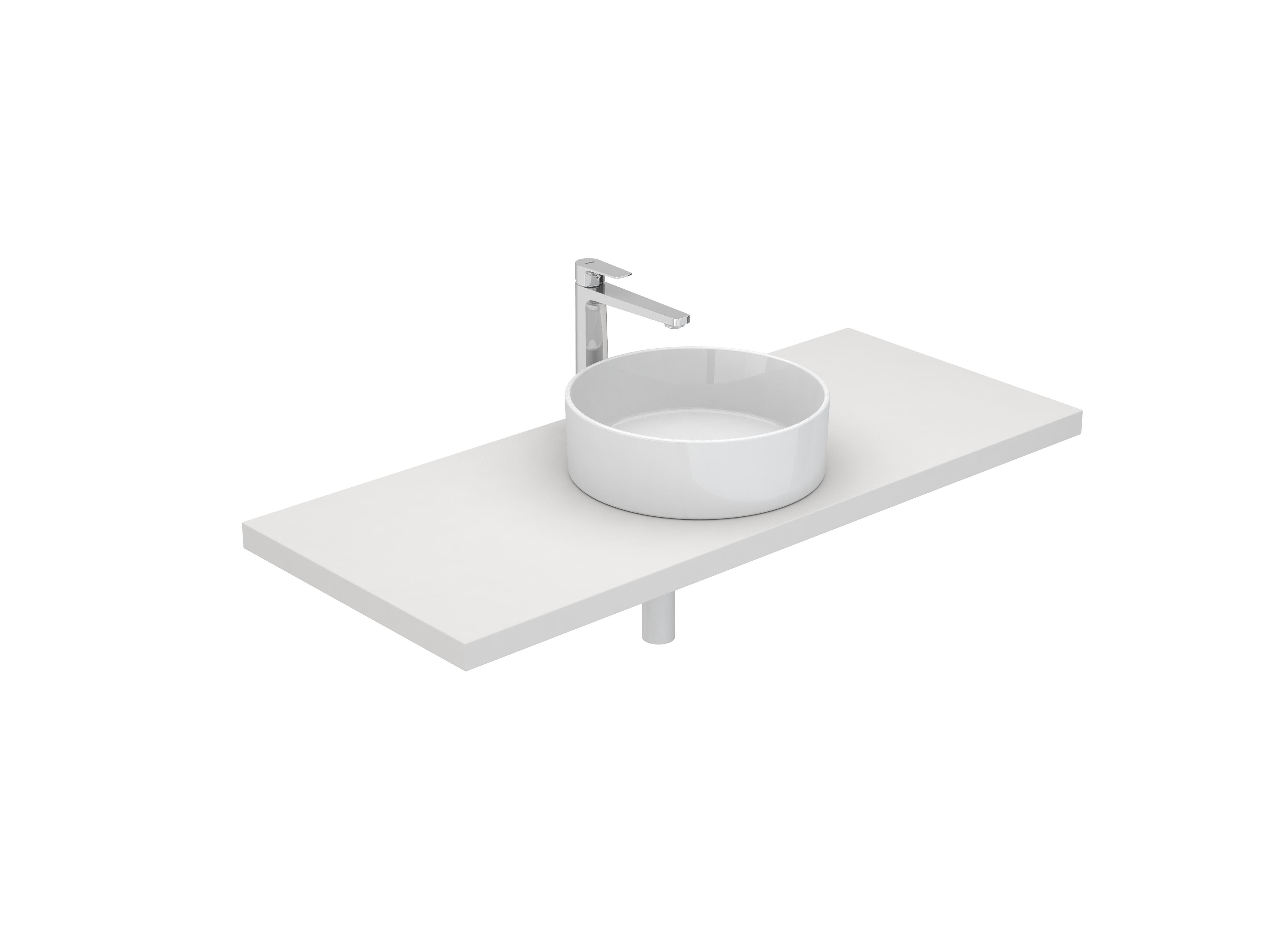 Countertop washbasins White HALO S10209050400000 Sanitana