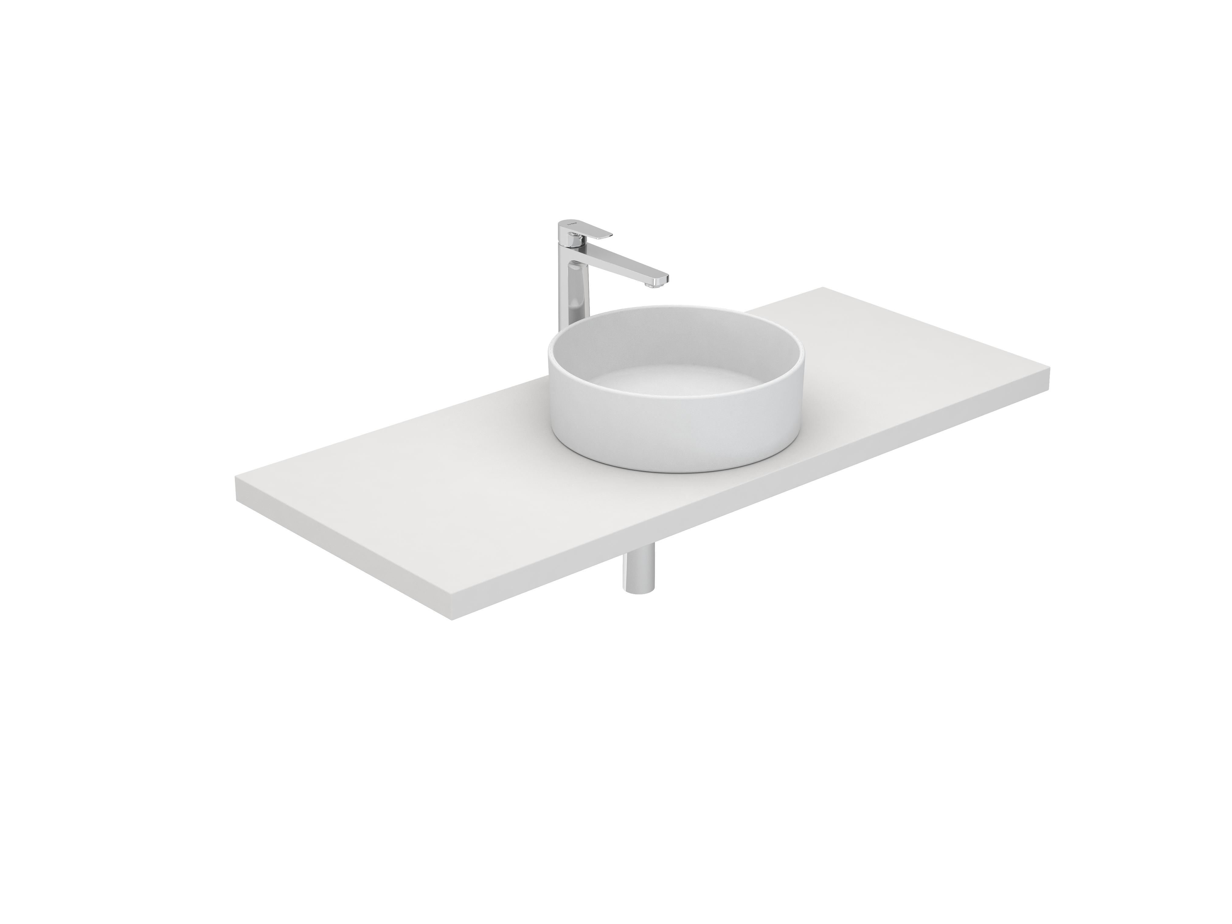 Countertop washbasins Matt white HALO S10209050406400 Sanitana