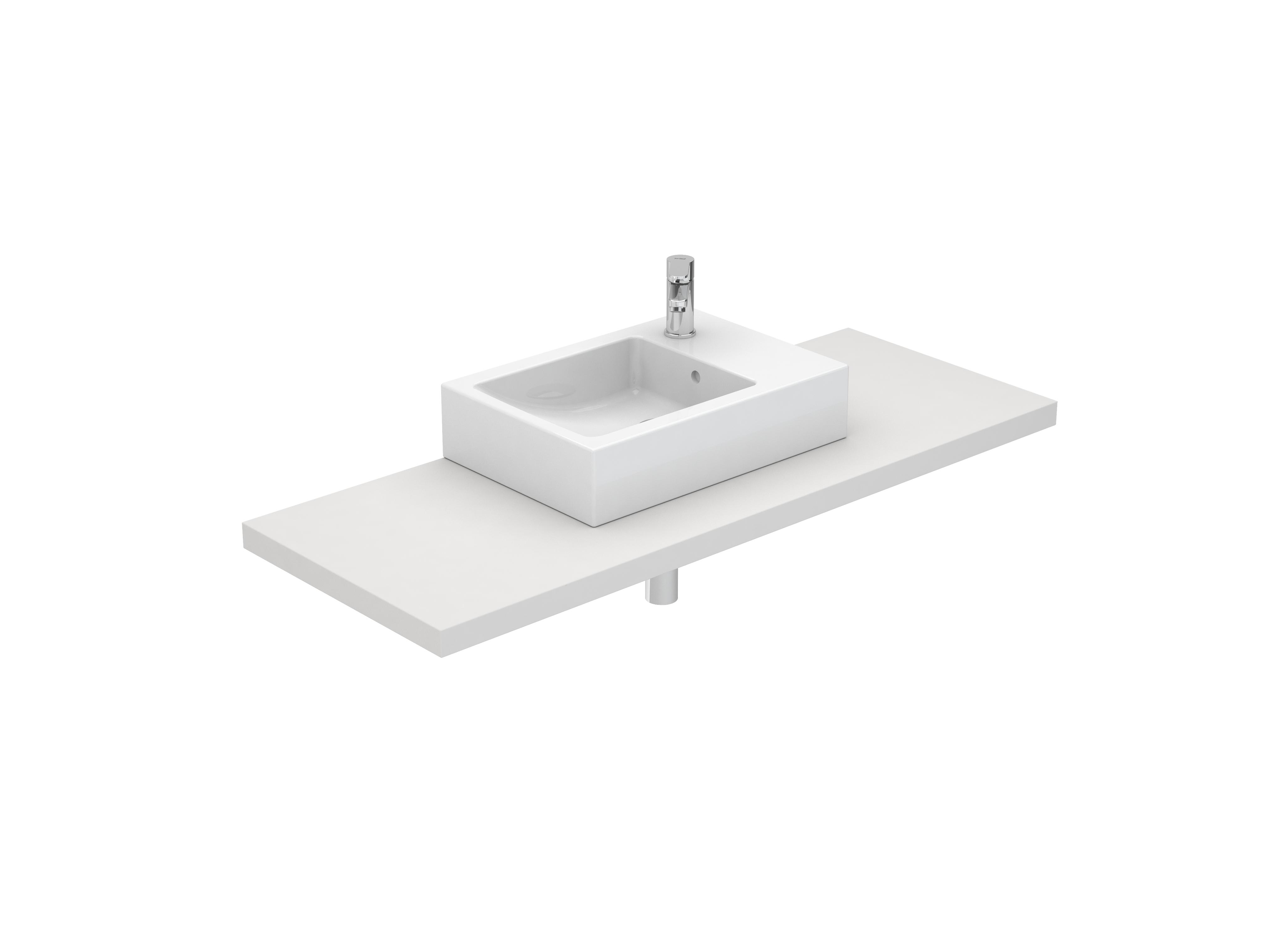 Wall-mounted washbasins White CUBIC S10066235900000 Sanitana