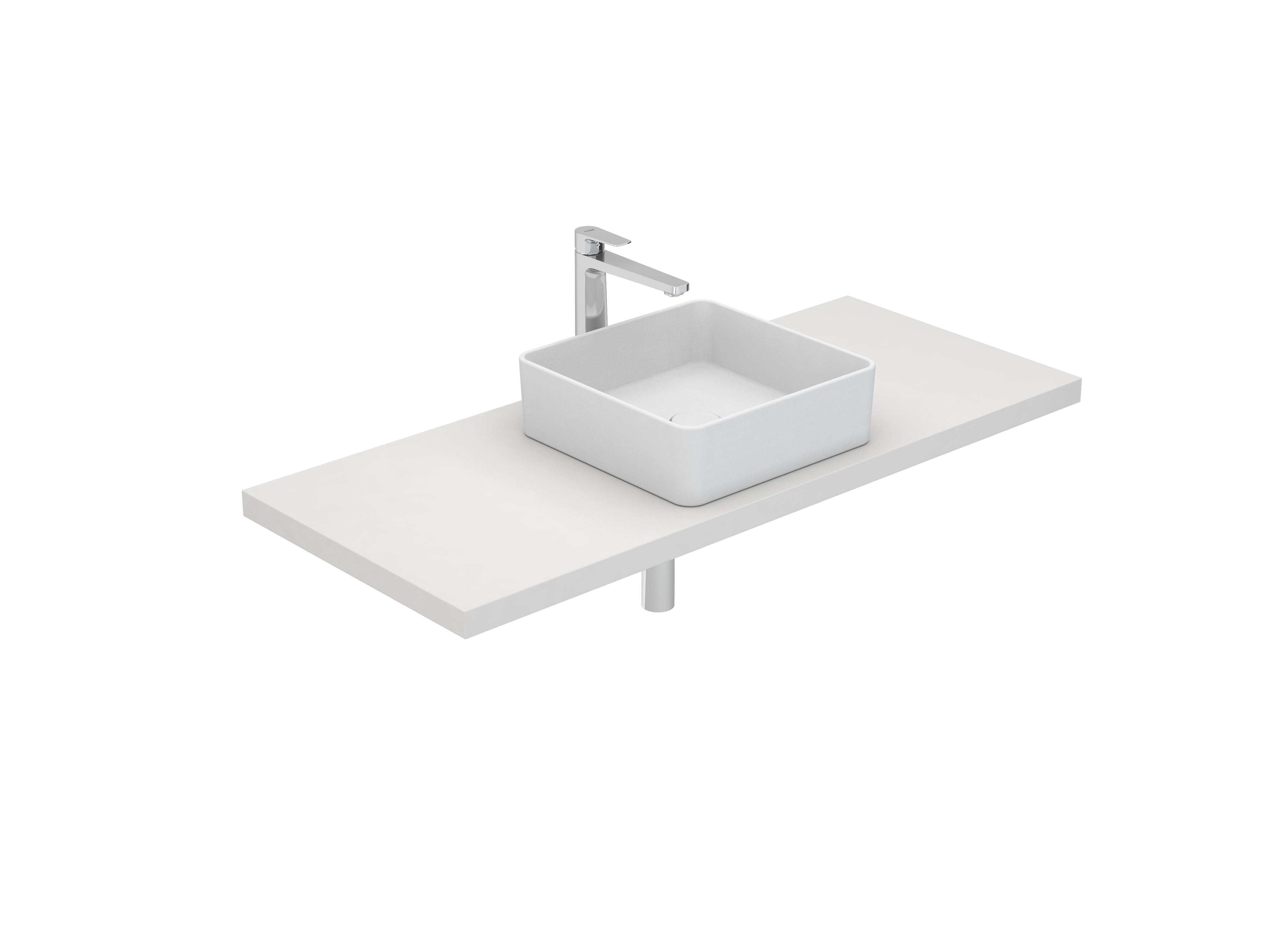Countertop washbasins Matt white HALO S10209150406400 Sanitana