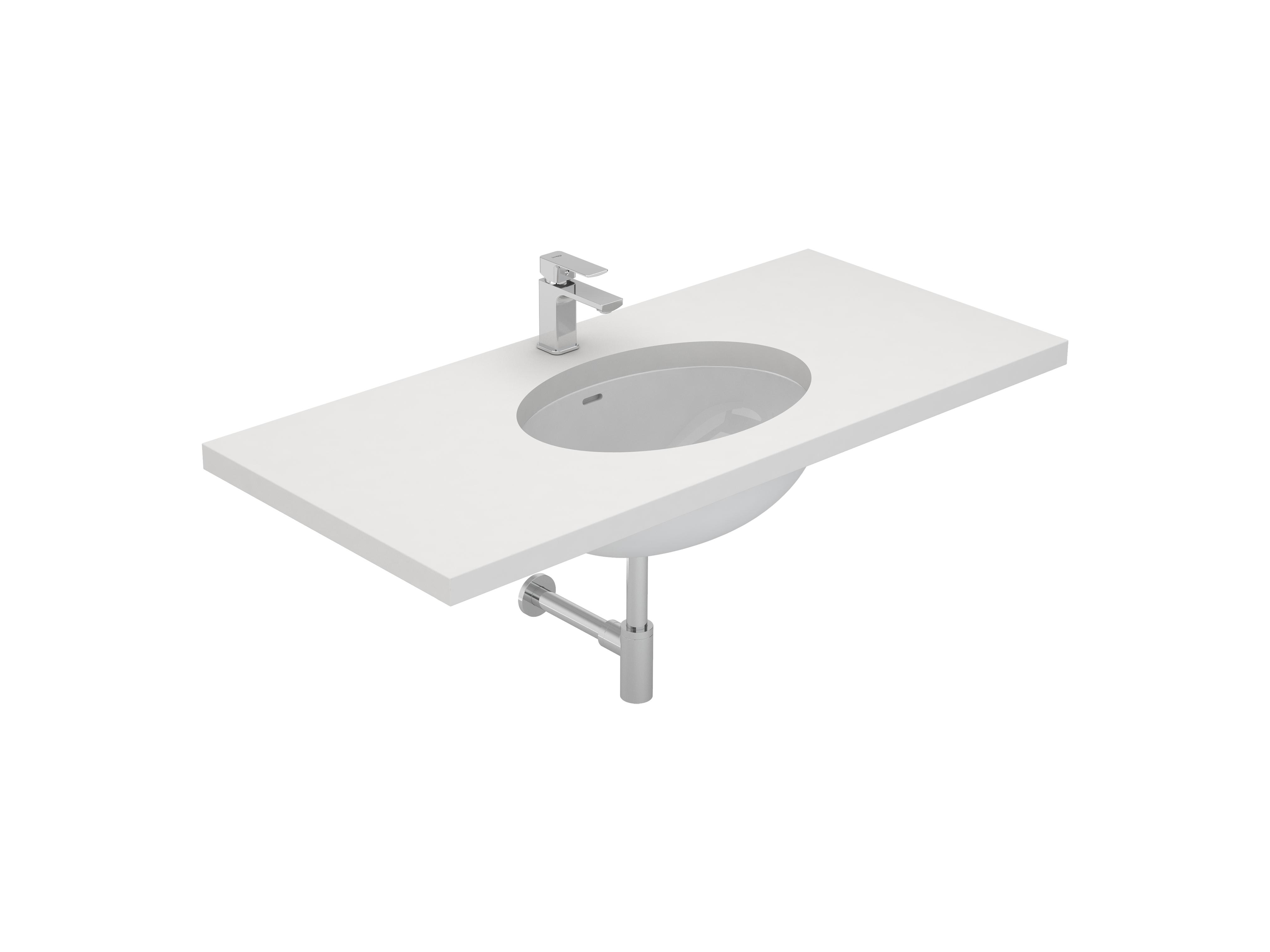 Under-counter recessed washbasins White ANADIA S10060630500000 Sanitana