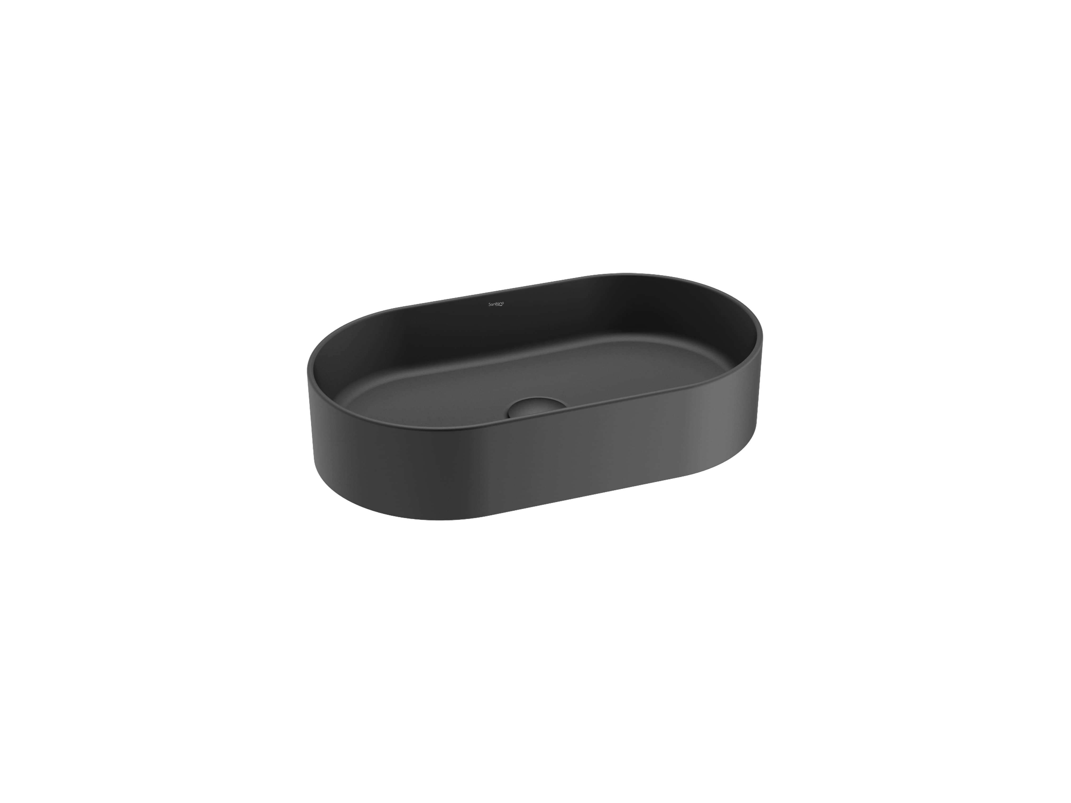 Countertop washbasins Matt black HALO S10218700007800 Sanitana
