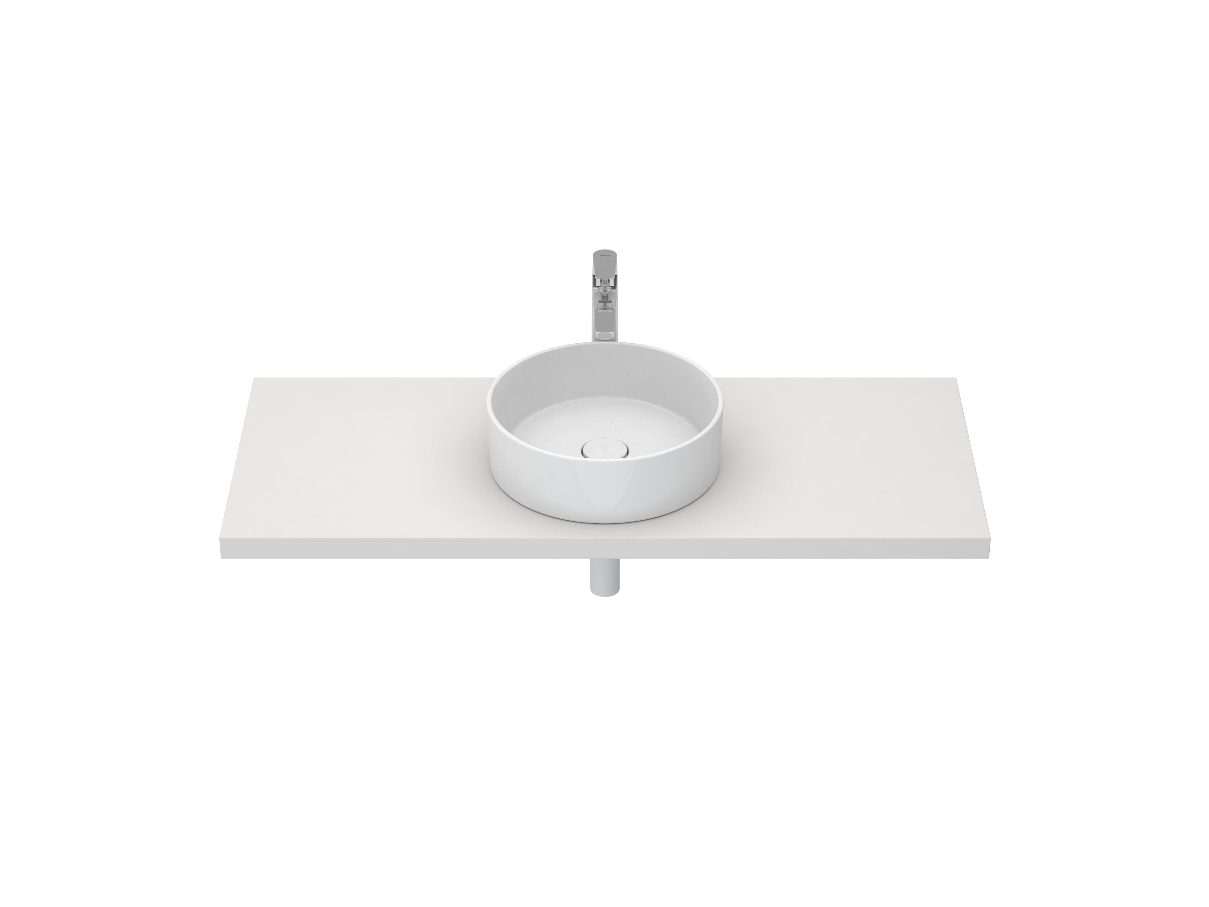 Countertop washbasins White HALO S10209050400000 Sanitana