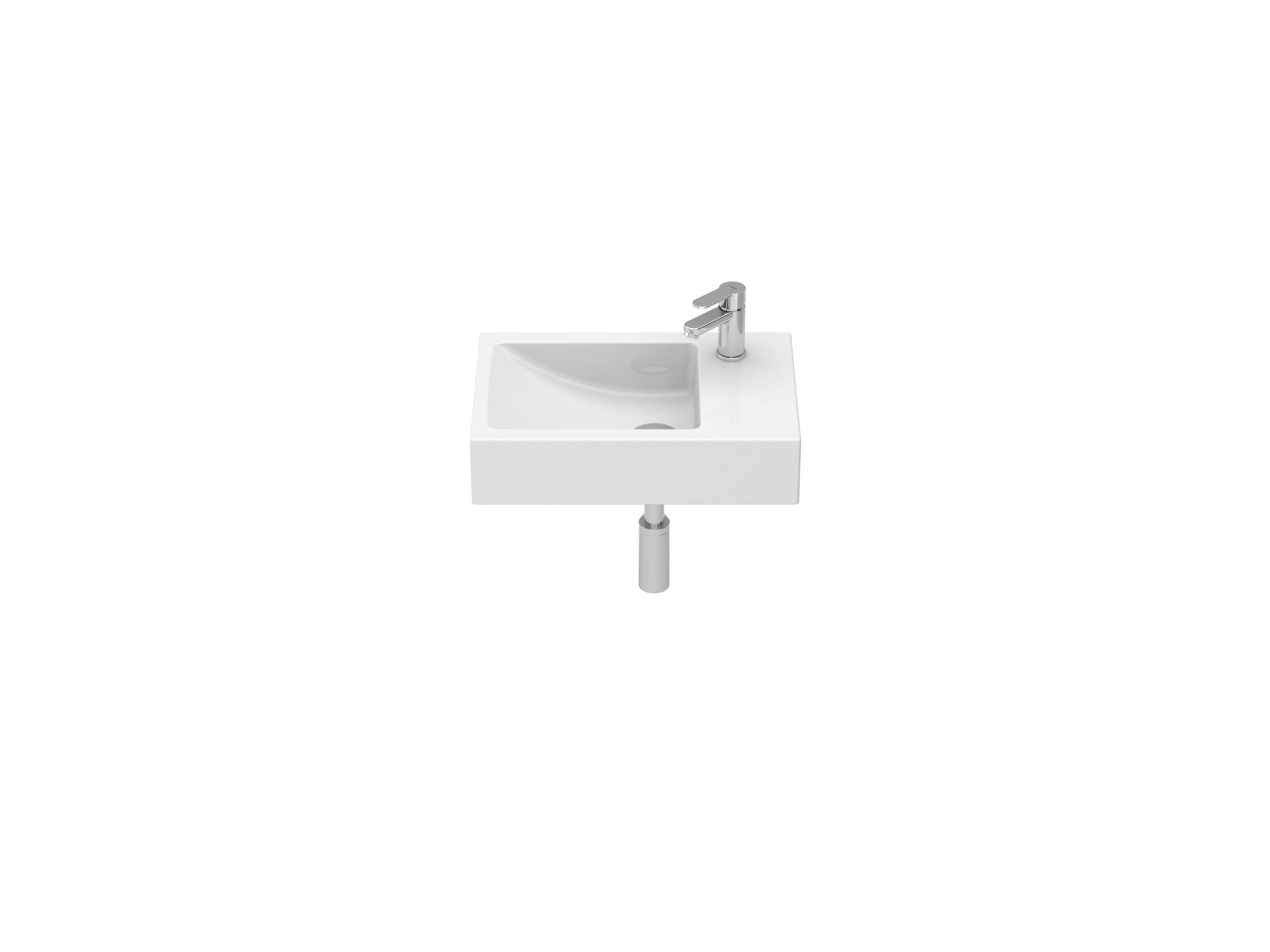 Wall-mounted washbasins White CUBIC S10066235900000 Sanitana