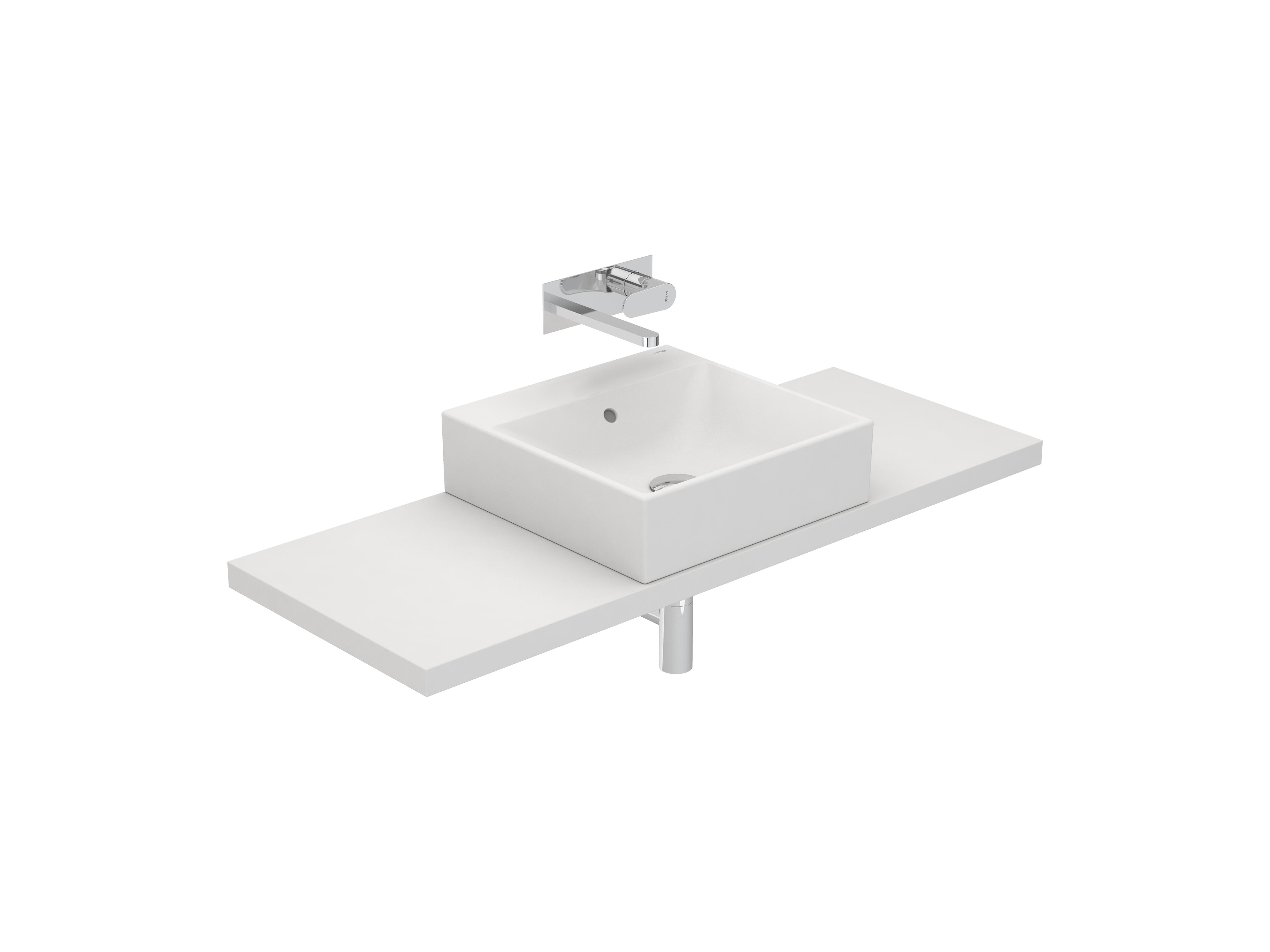 Countertop washbasins White ALBUS S10085081100000 Sanitana