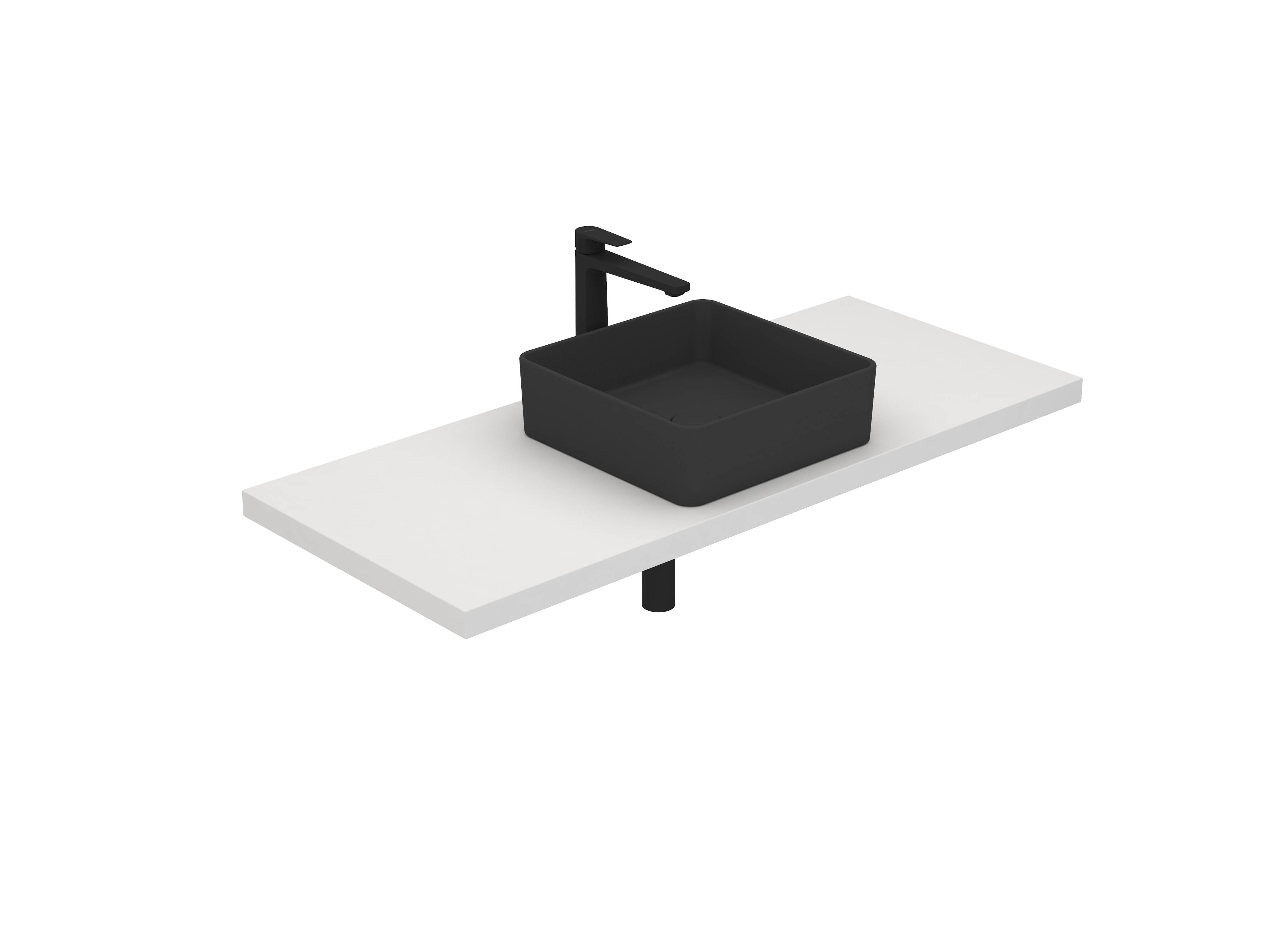Countertop washbasins Matt black HALO S10209150407800 Sanitana