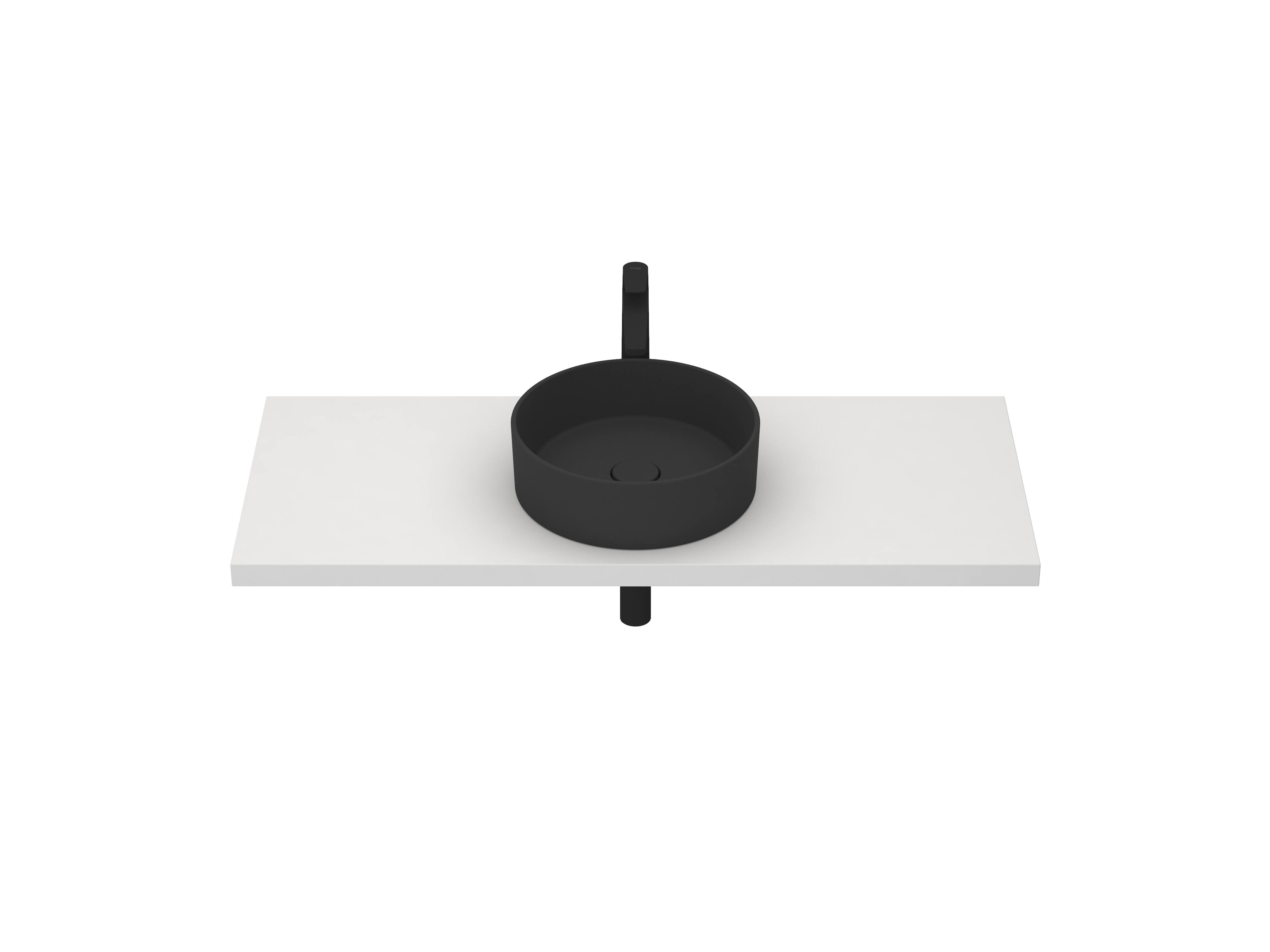 Countertop washbasins Matt black HALO S10209050407800 Sanitana