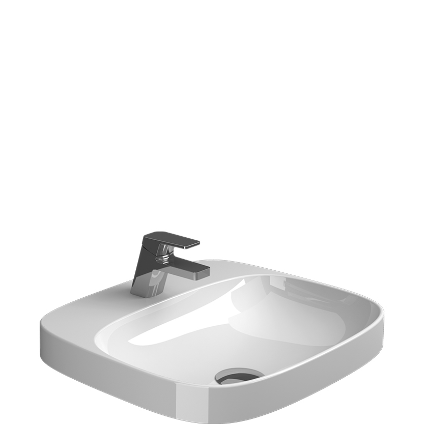 BE YOU 50 Recessed washbasin with tap hole - Sanitana