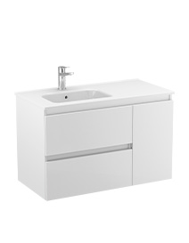 Maple 90 wall-mounted vanity unit + washbasin